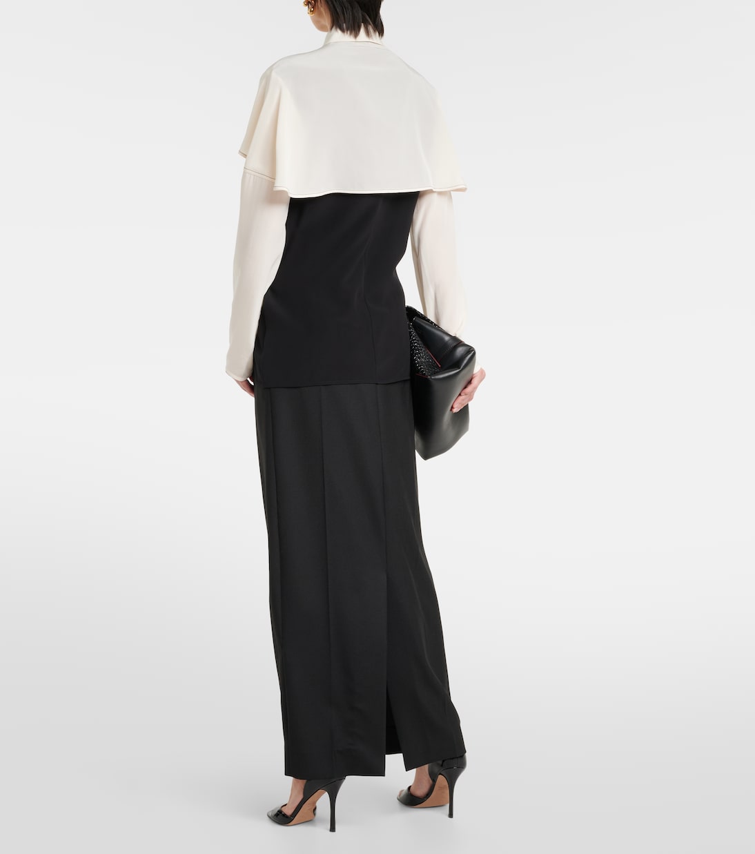Blusa de crepé de china de seda con lazo | Victoria Beckham