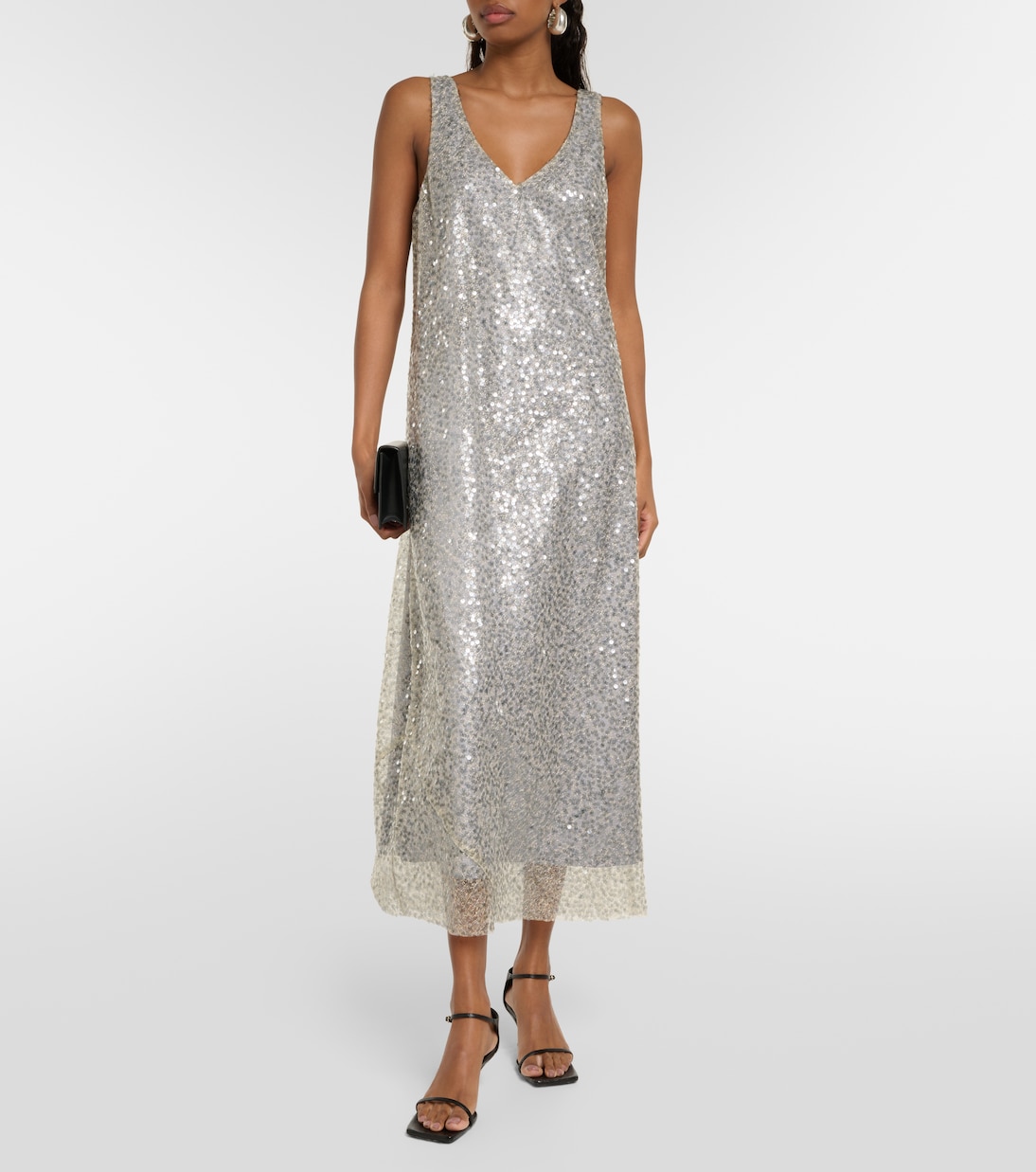 Lucite sequined metallic slip dress | Vince
