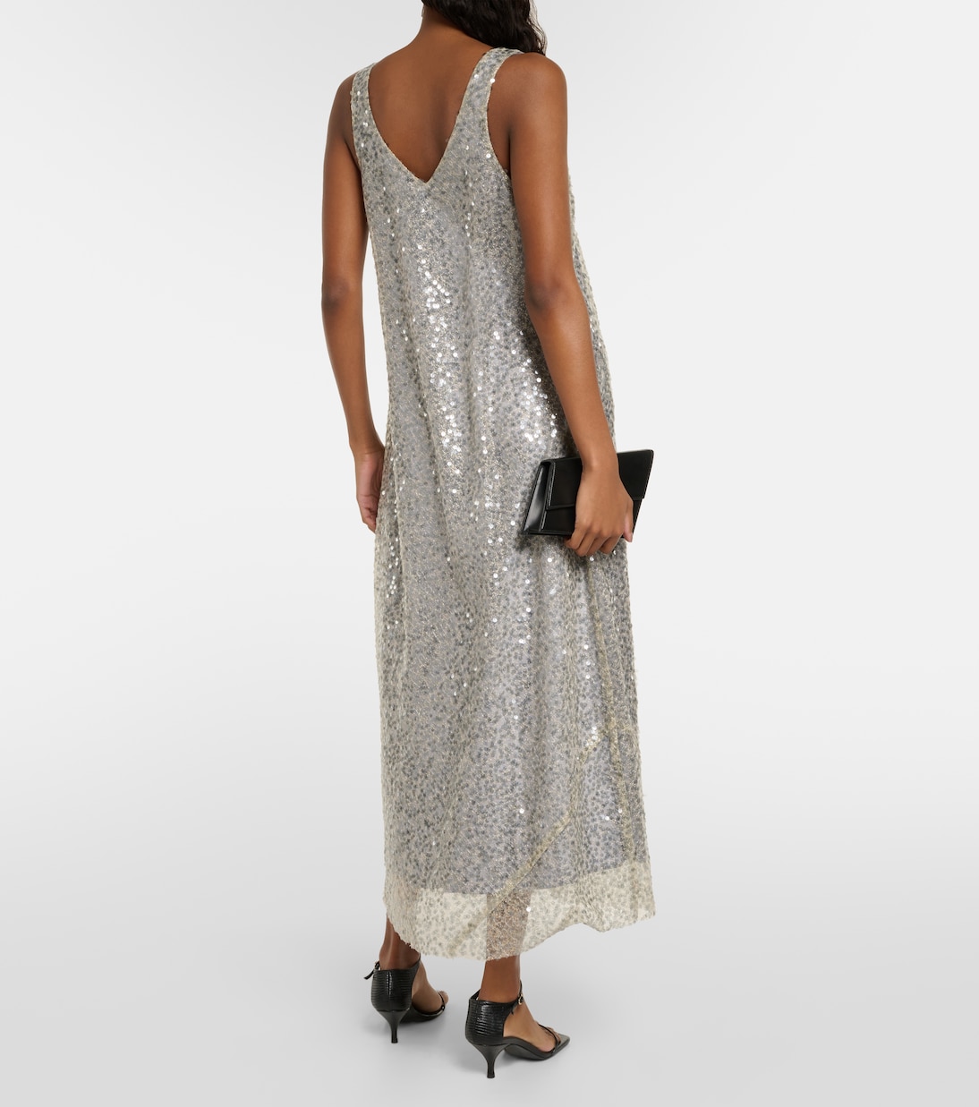 Lucite sequined metallic slip dress | Vince