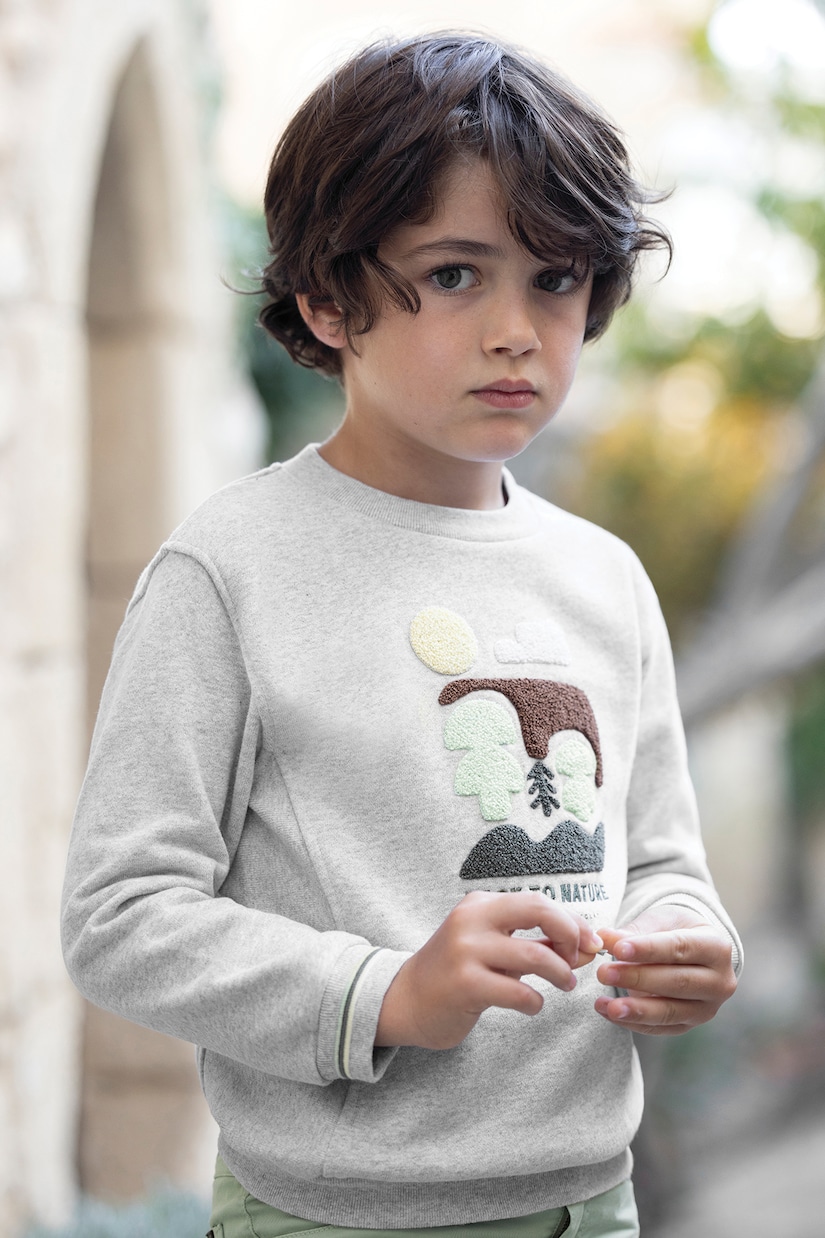 Felpa in jersey di cotone con ricamo | Tartine et Chocolat