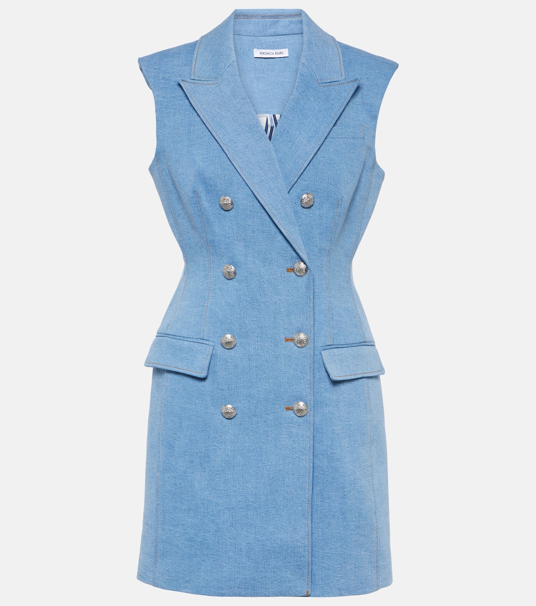 Vestido corto Jules de denim | Veronica Beard