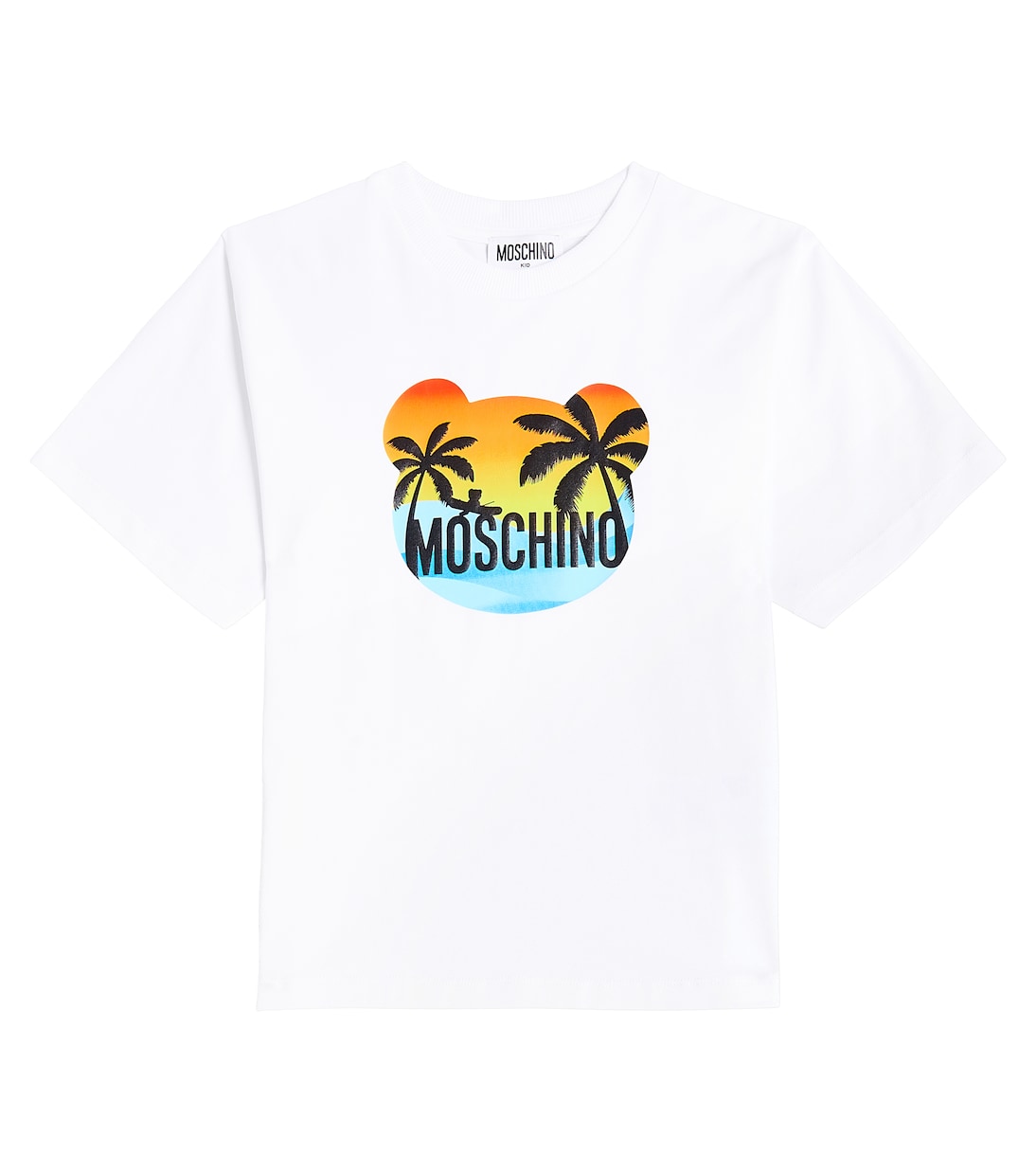 Printed cotton-blend jersey T-shirt | Moschino Kids