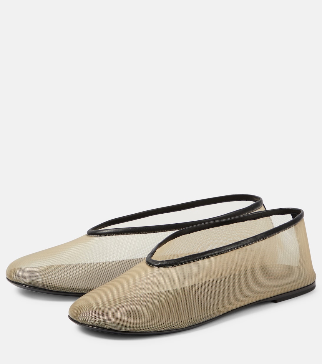 Ballerine Marcy in mesh con pelle | Khaite