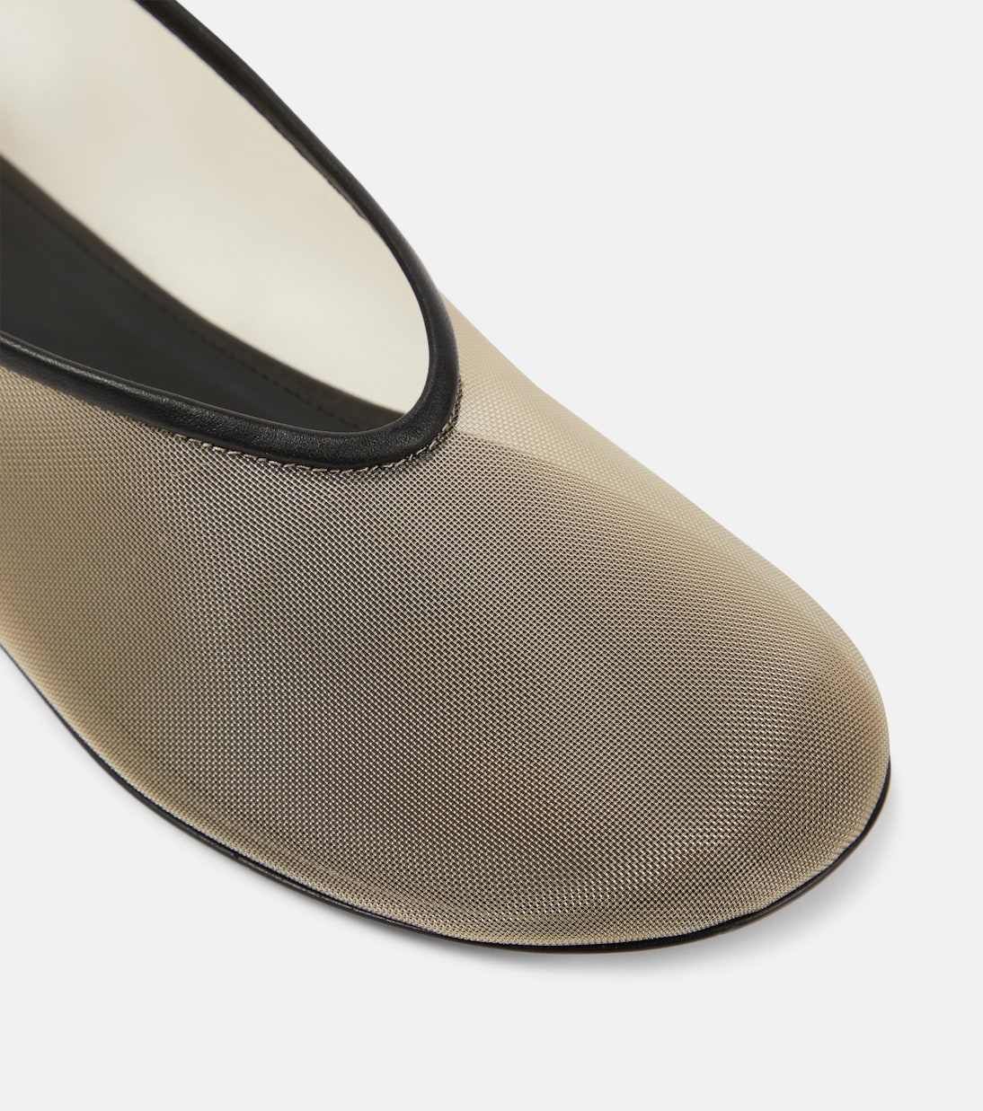 Ballerine Marcy in mesh con pelle | Khaite