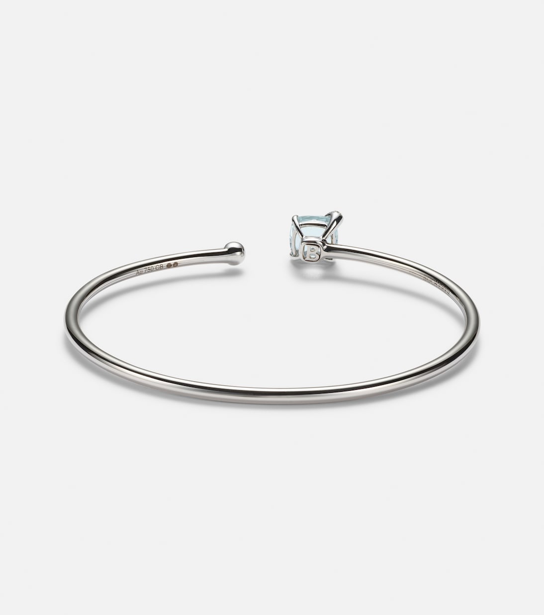 Bracciale Peekaboo in oro bianco 18kt con acquamarina e diamanti, gioielleria raffinata per giovani trendsetter