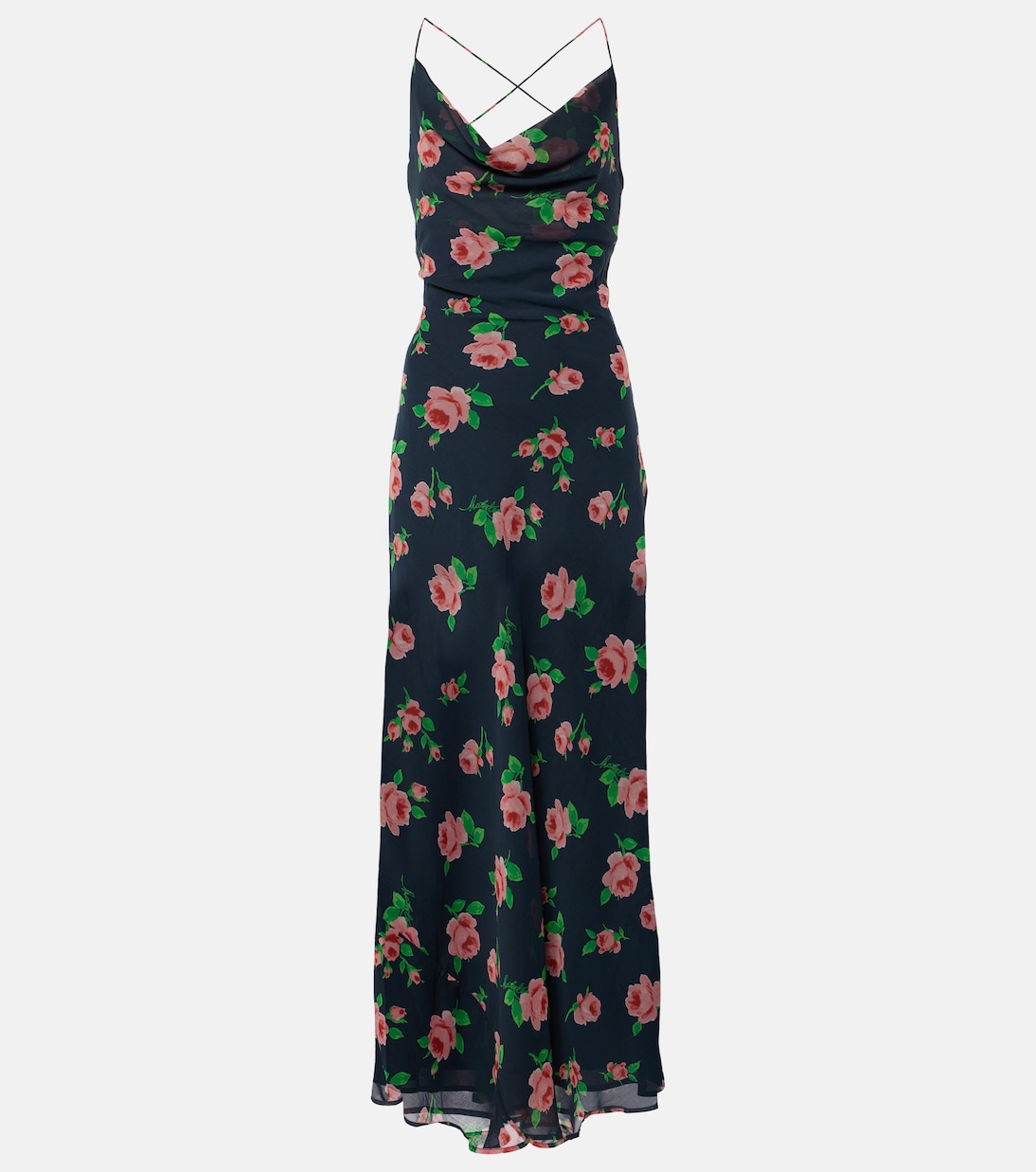 Tazzy floral open-back slip dress | Rotate