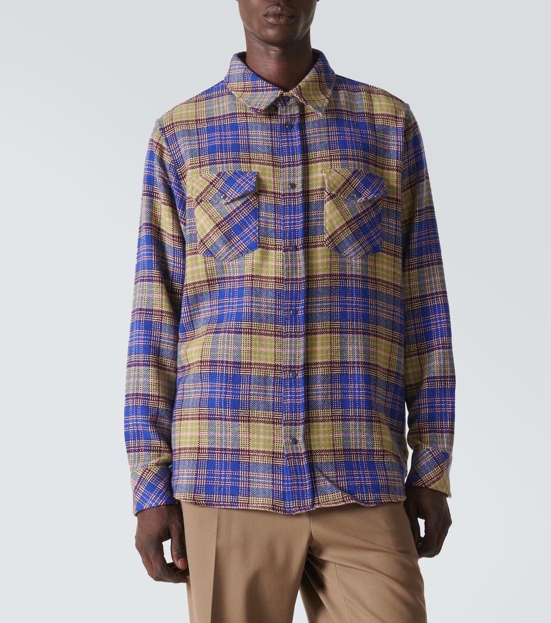 Camicia in tartan di cashmere | God's True Cashmere