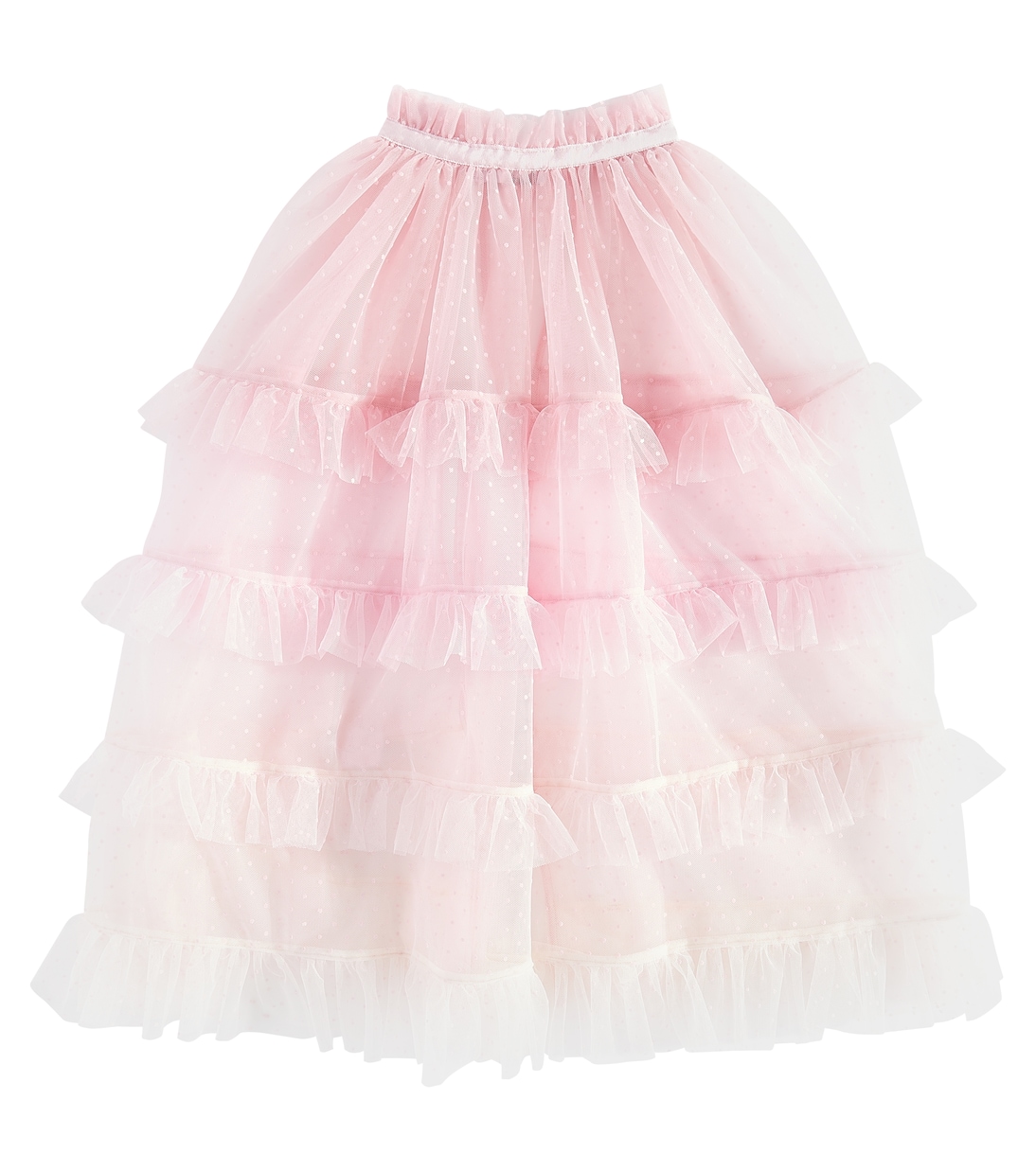 Mantella in mesh con balze | Self-Portrait Kids