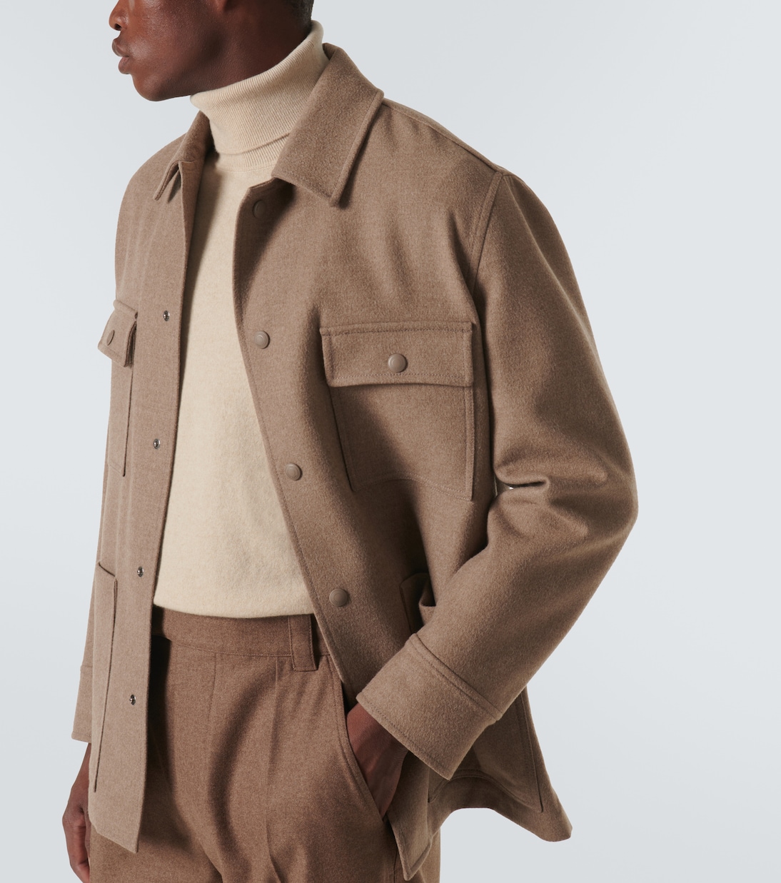 Darcy virgin wool overshirt | Loro Piana