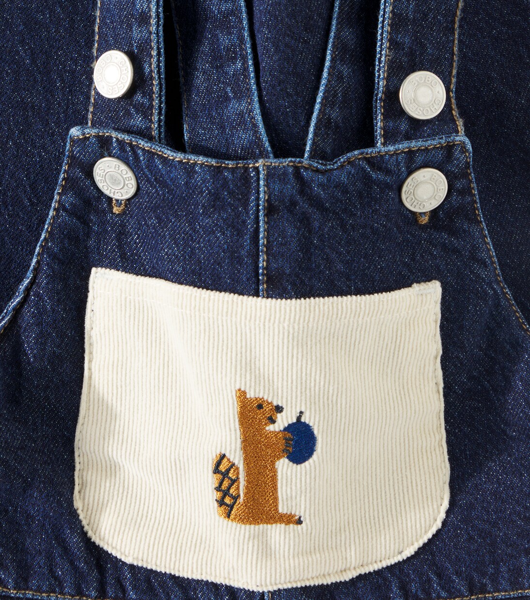 Peto Hungry Squirrel de denim | Bobo Choses