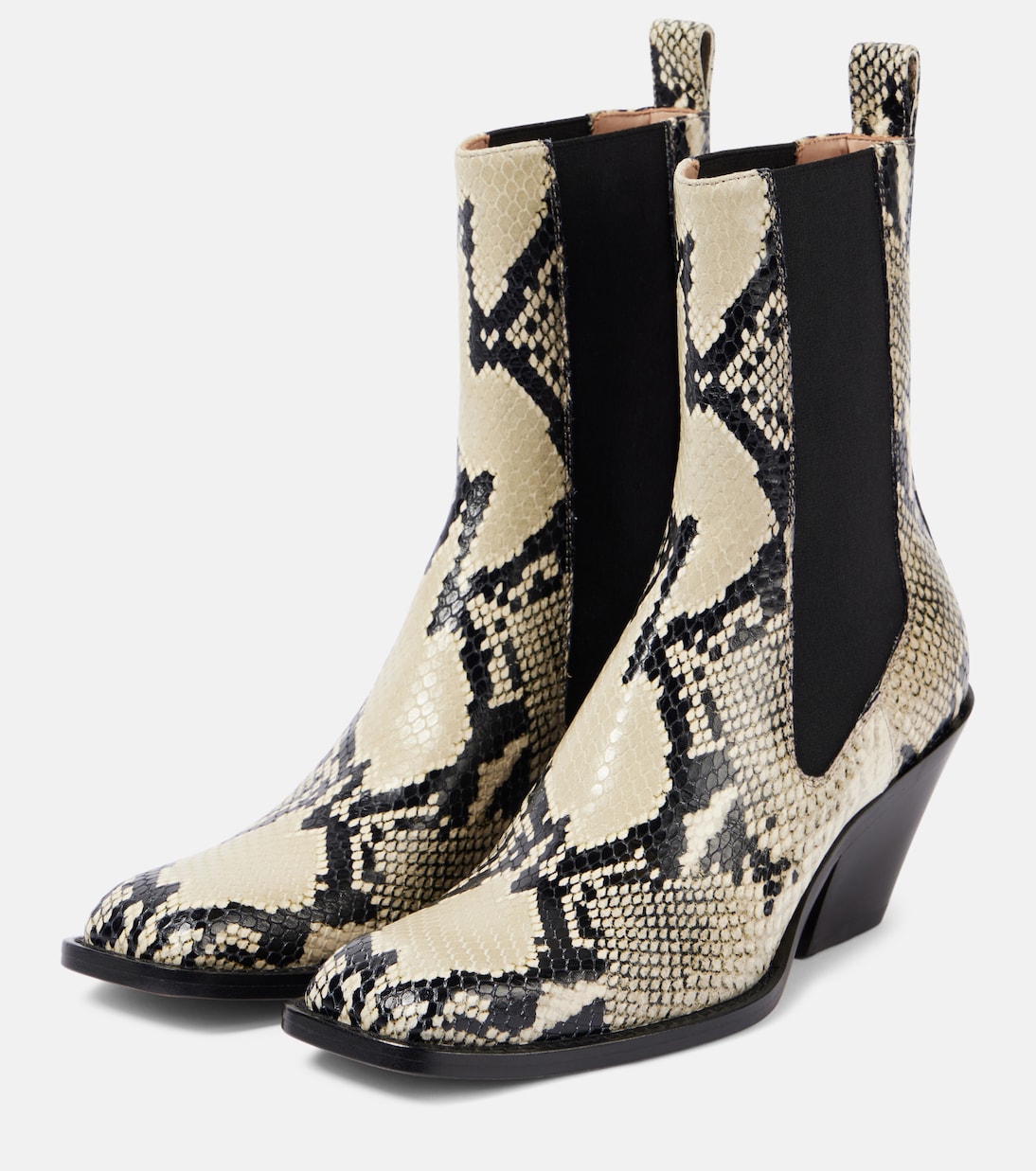 Austin 60 snake-effect leather ankle boots | Khaite