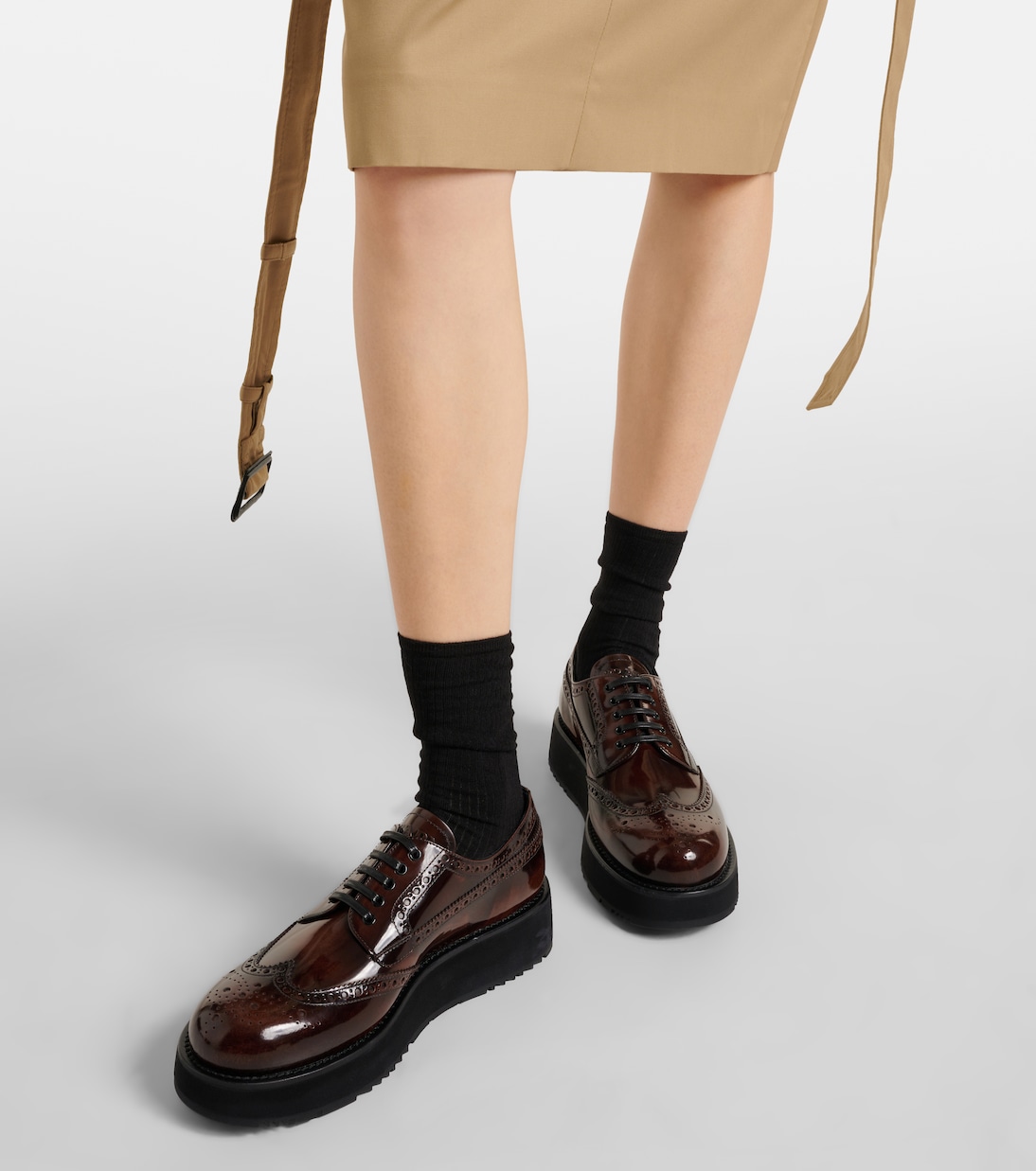 Derbies en cuir | Prada