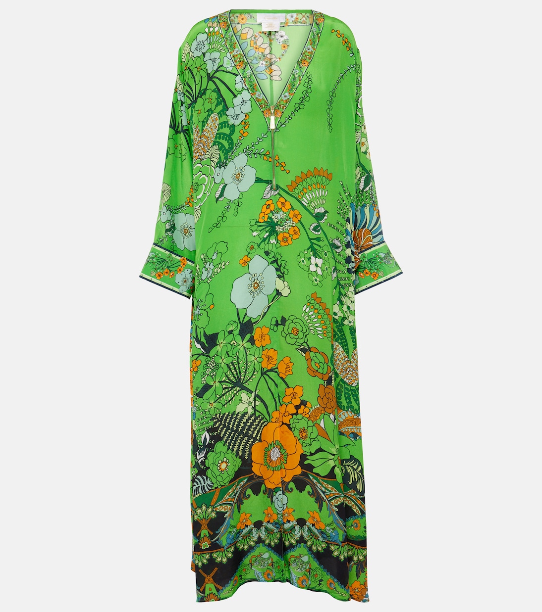 Printed silk kaftan | Camilla