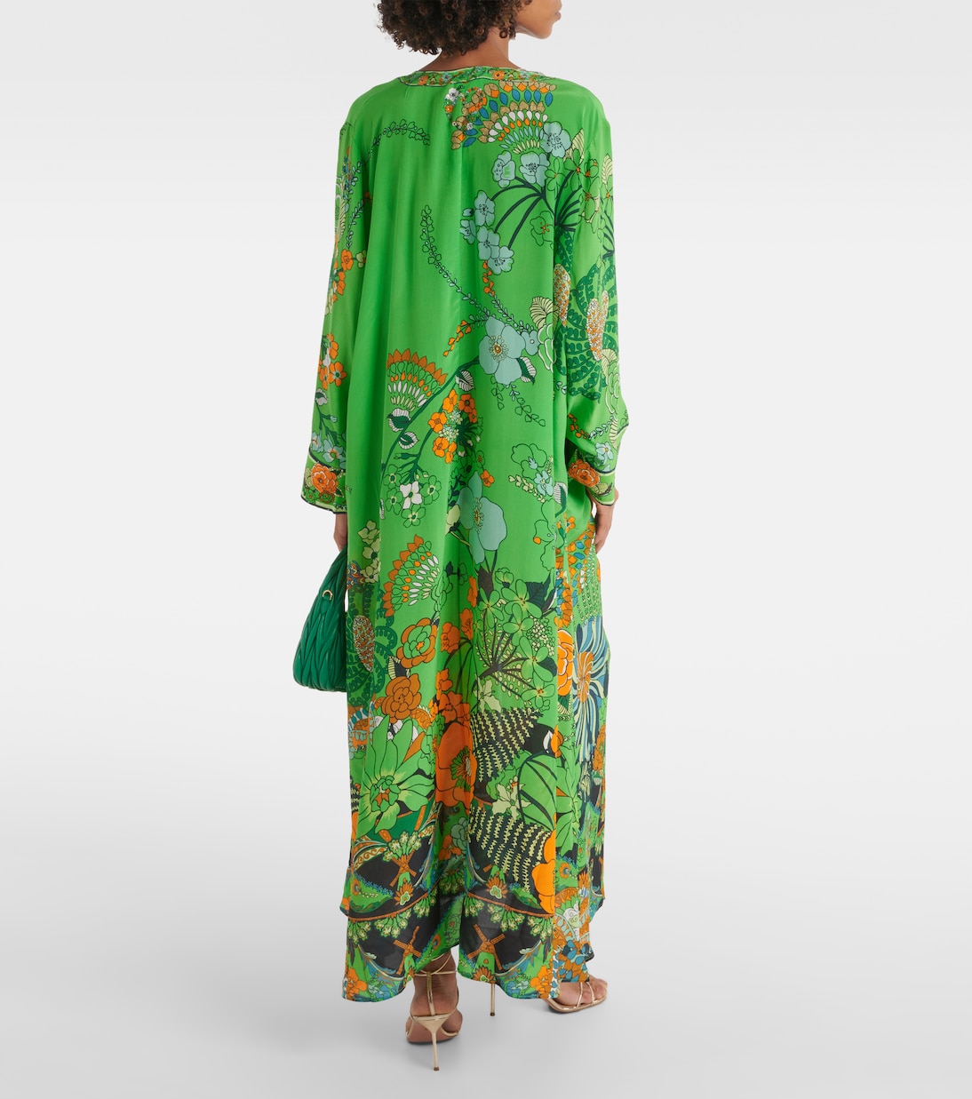 Printed silk kaftan | Camilla