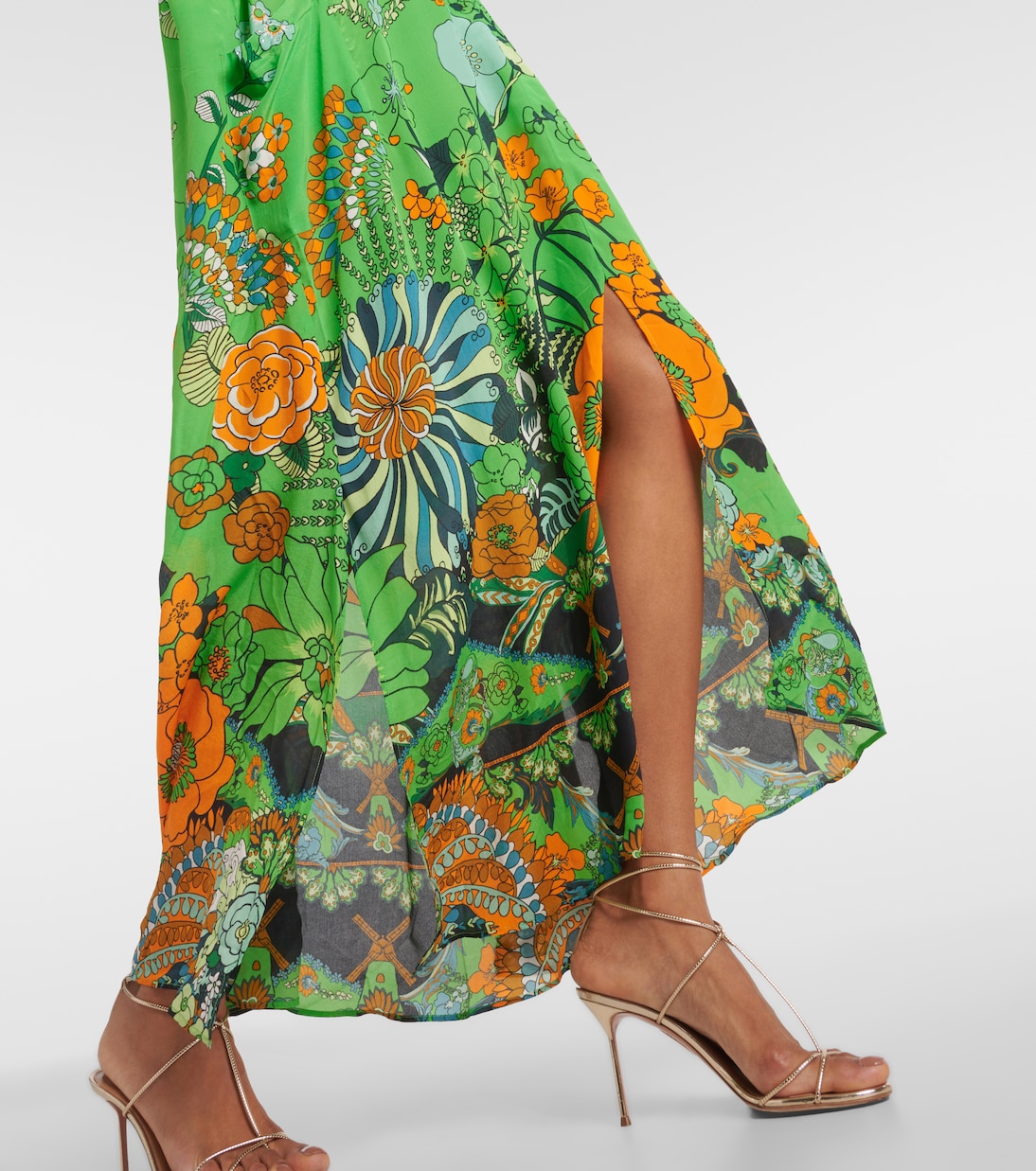 Printed silk kaftan | Camilla