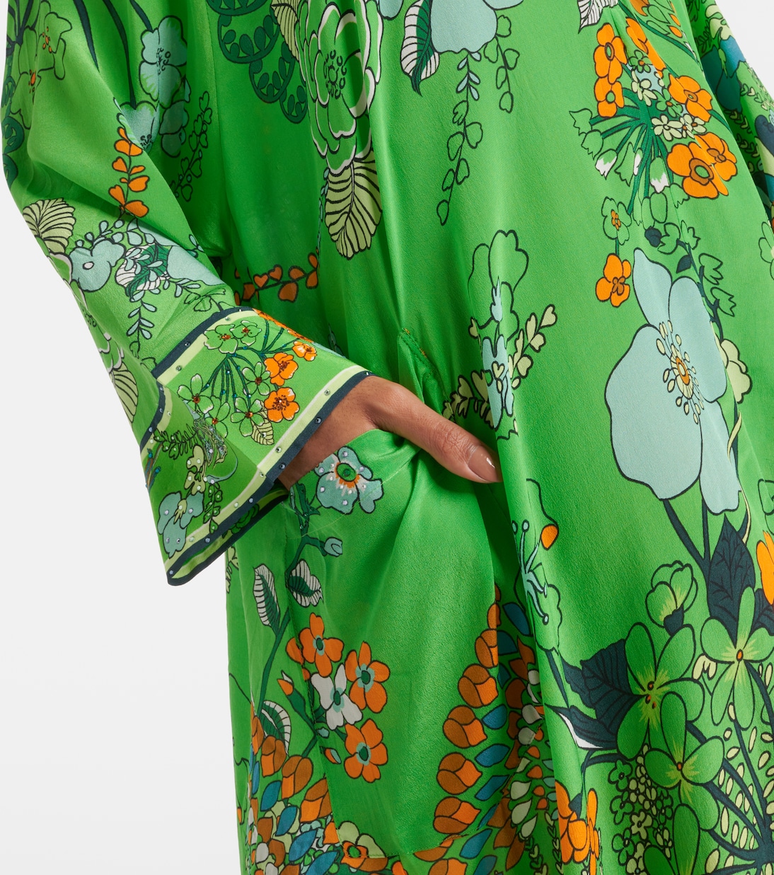 Printed silk kaftan | Camilla
