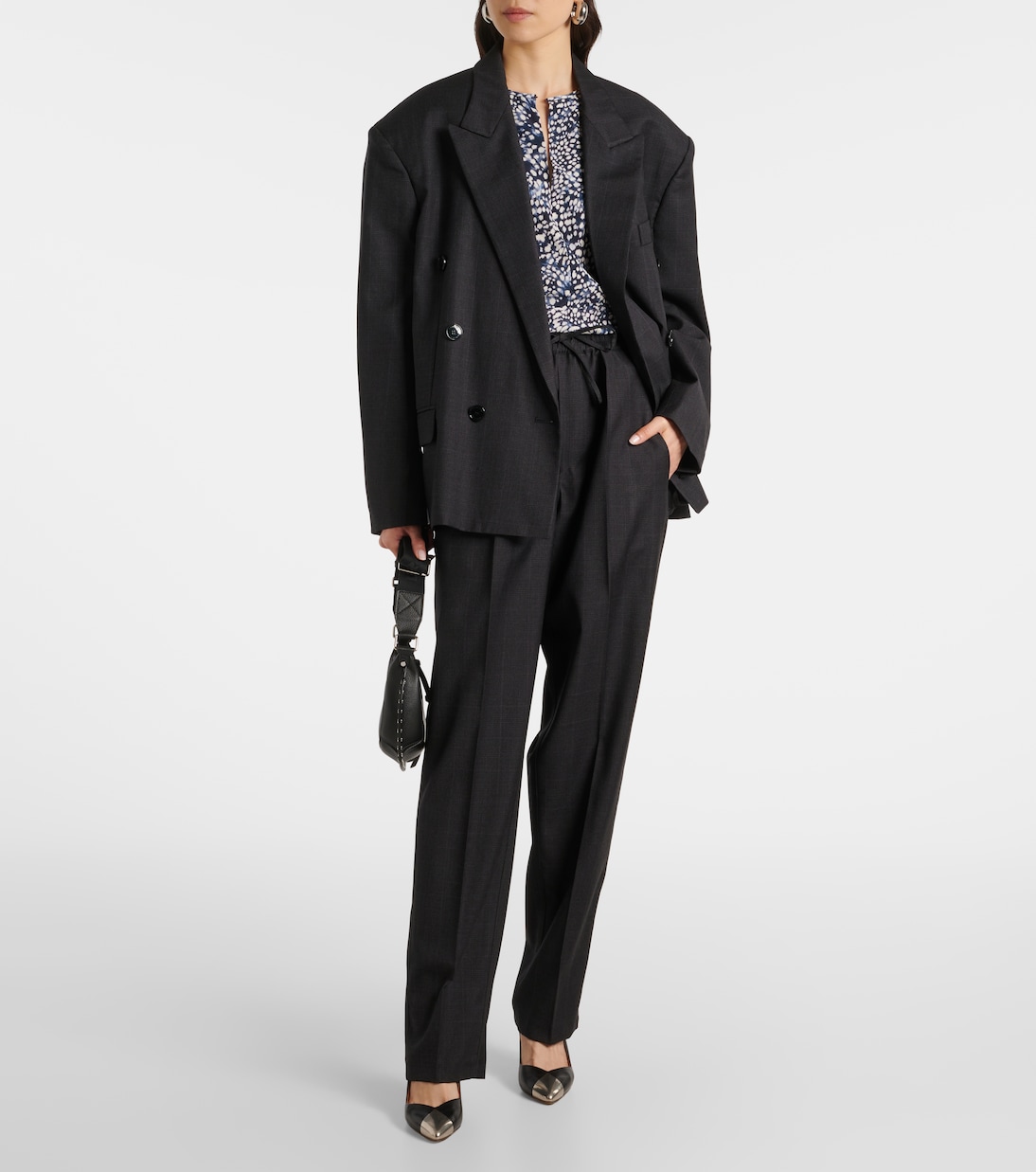 Pantalon droit Liska en laine mélangée | Isabel Marant