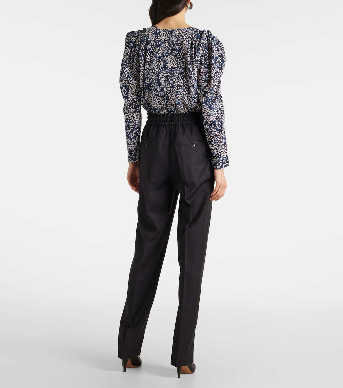Pantalon droit Liska en laine mélangée | Isabel Marant
