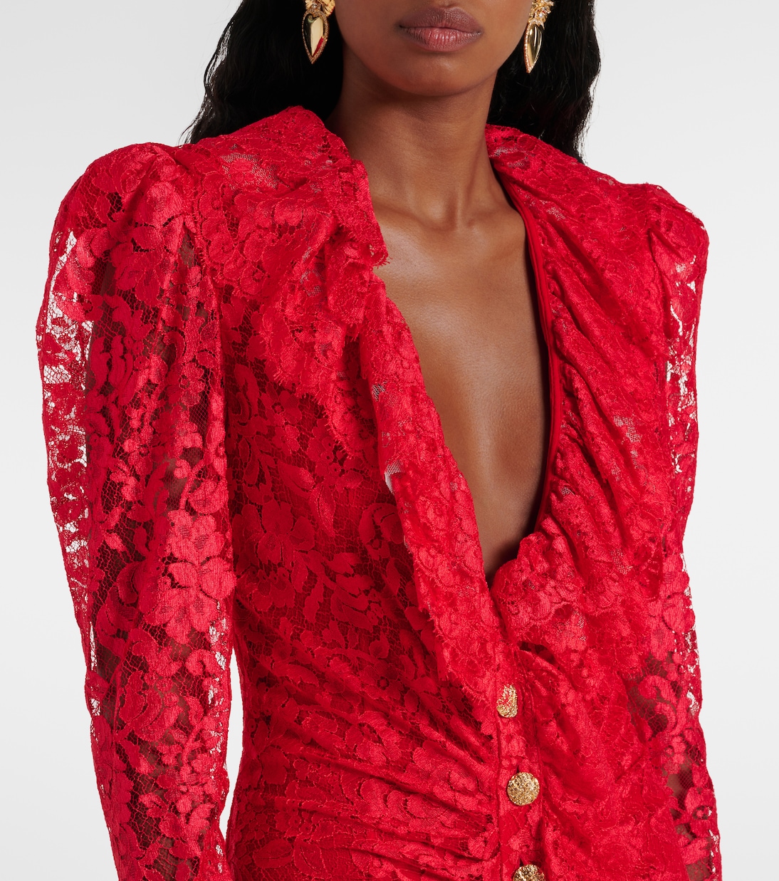 Robe longue en dentelle | Alessandra Rich