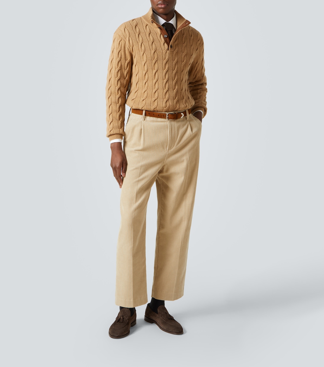 Pullover in cashmere a trecce | Ralph Lauren Purple Label