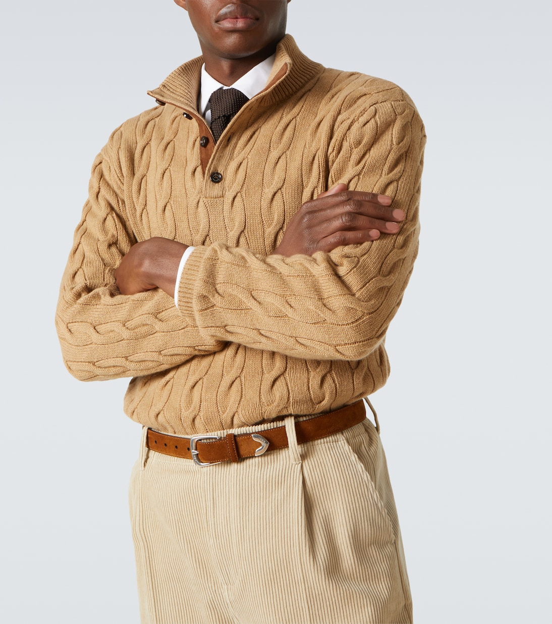 Pullover in cashmere a trecce | Ralph Lauren Purple Label