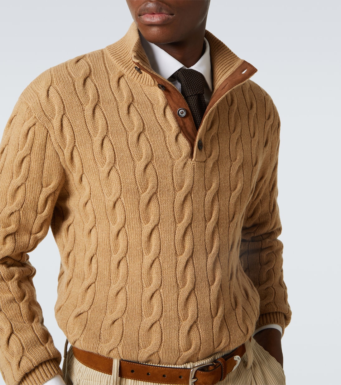 Pullover in cashmere a trecce | Ralph Lauren Purple Label