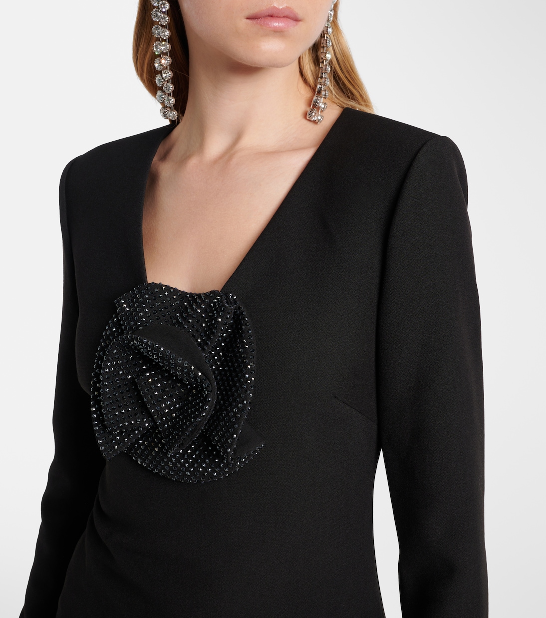 Top in crêpe con applicazione floreale | Roland Mouret