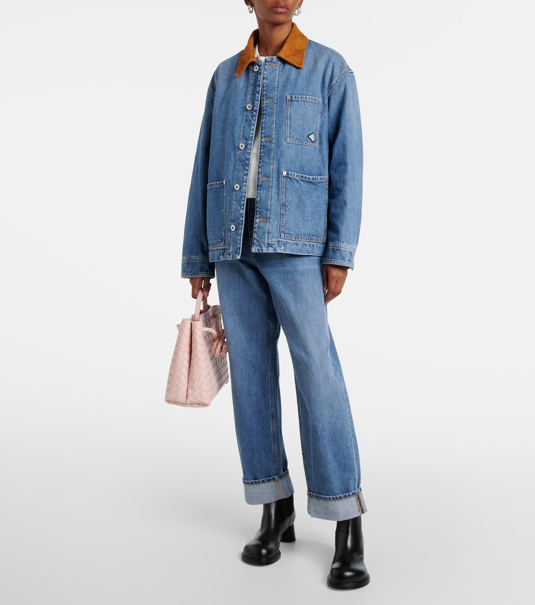 Jean droit à taille mi-haute | Bottega Veneta