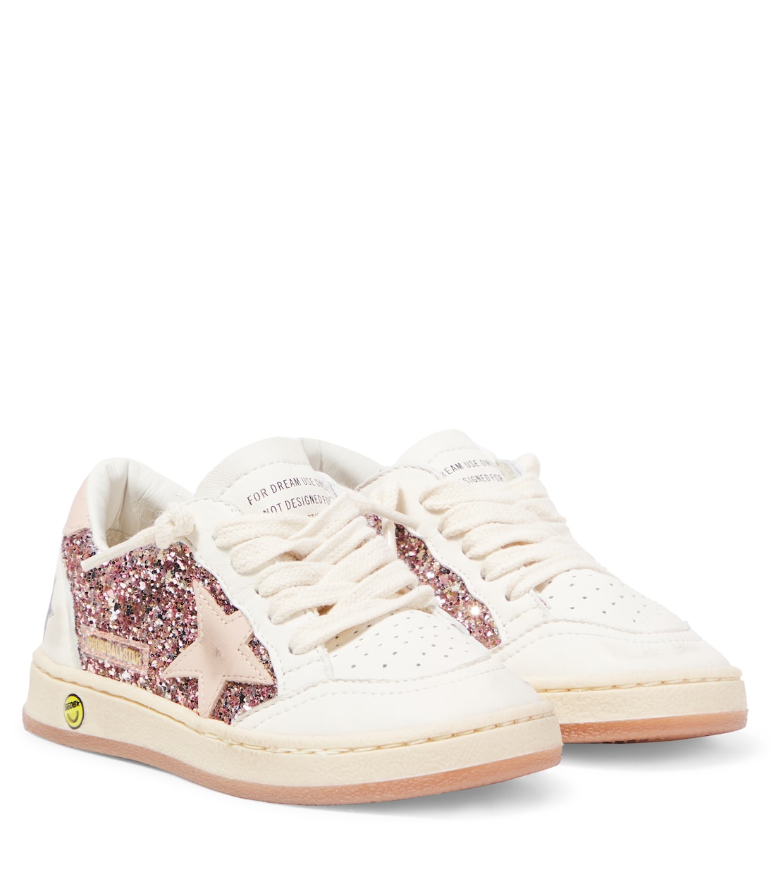 Baskets Ball Star en cuir à paillettes | Golden Goose Kids