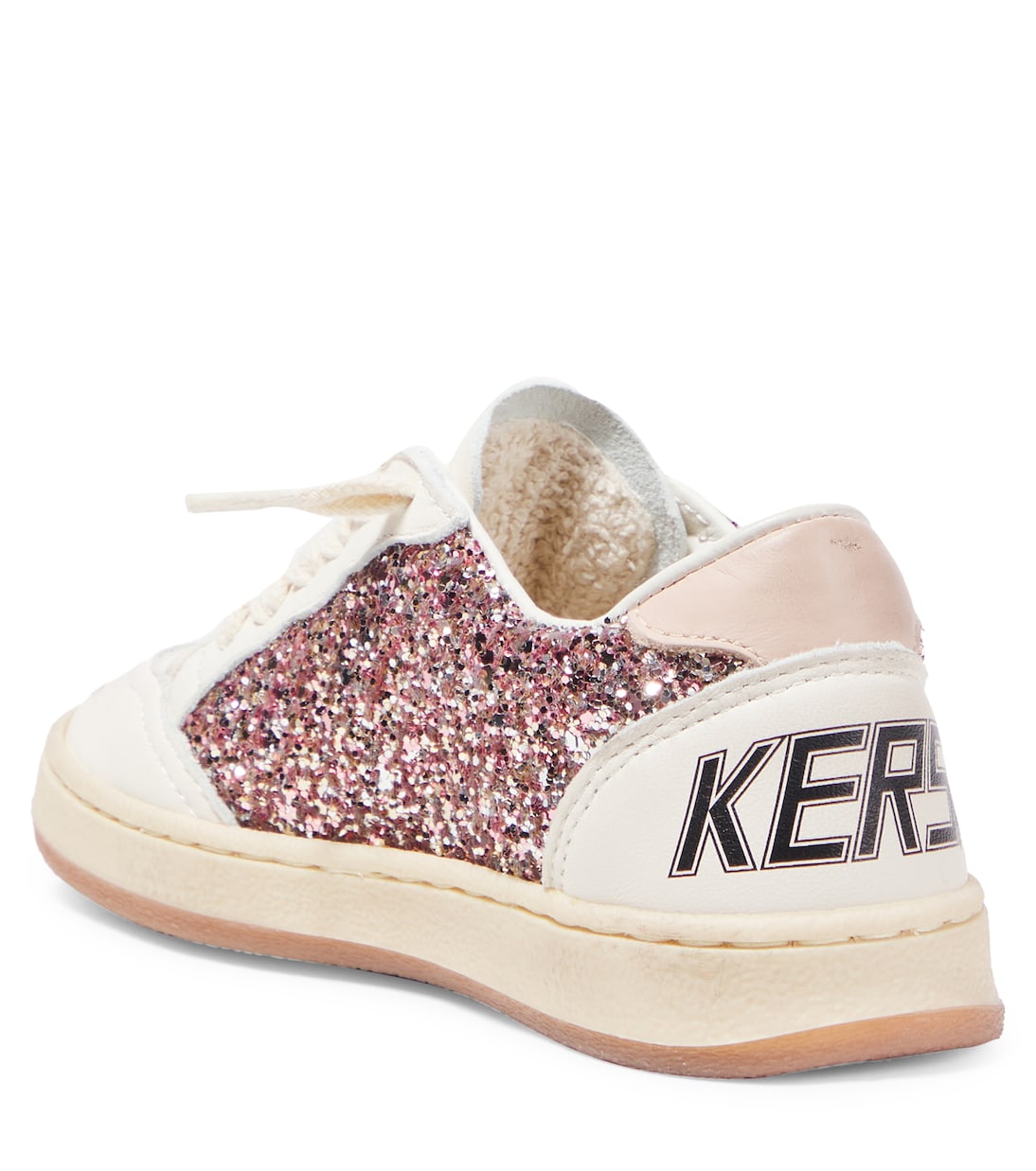 Baskets Ball Star en cuir à paillettes | Golden Goose Kids