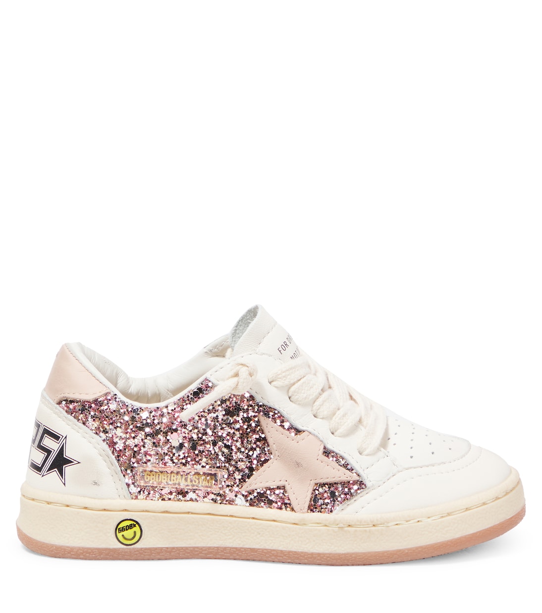 Baskets Ball Star en cuir à paillettes | Golden Goose Kids