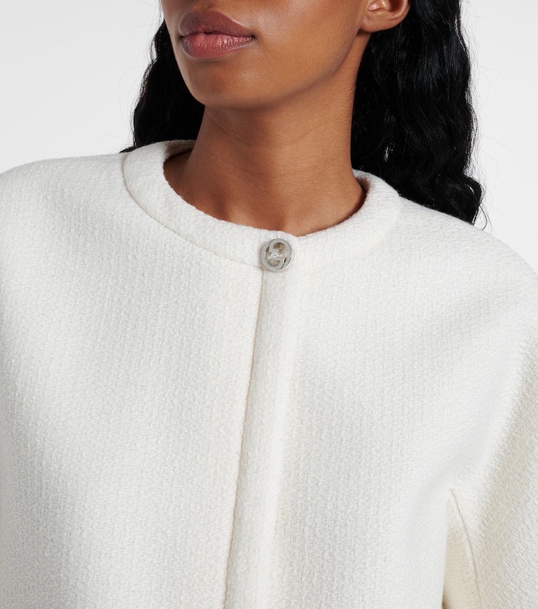 Giacca Interlocking G in bouclé di misto lana | Gucci