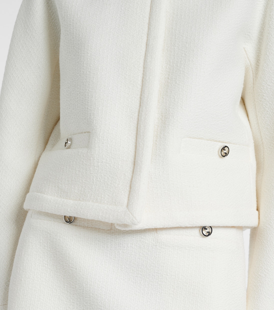 Giacca Interlocking G in bouclé di misto lana | Gucci