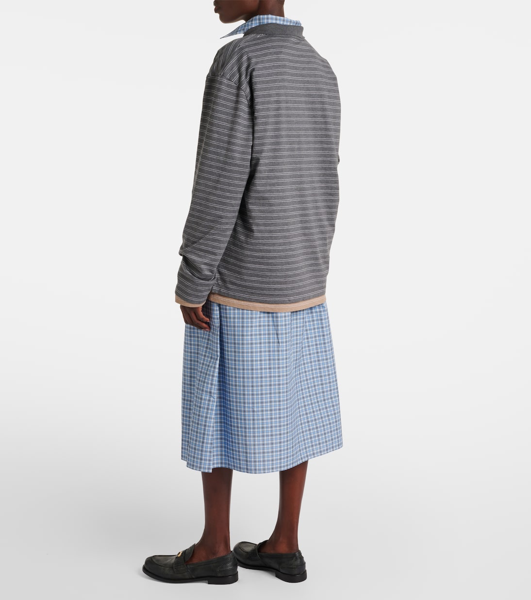 Polo rayé en coton  | Miu Miu