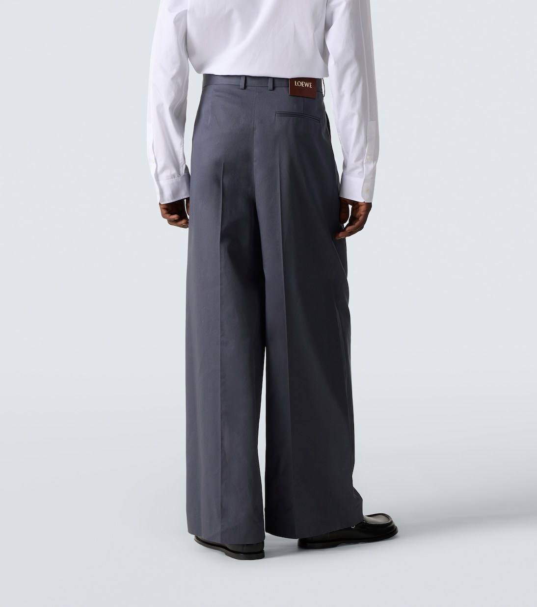 Pleated cotton wide-leg pants | Loewe