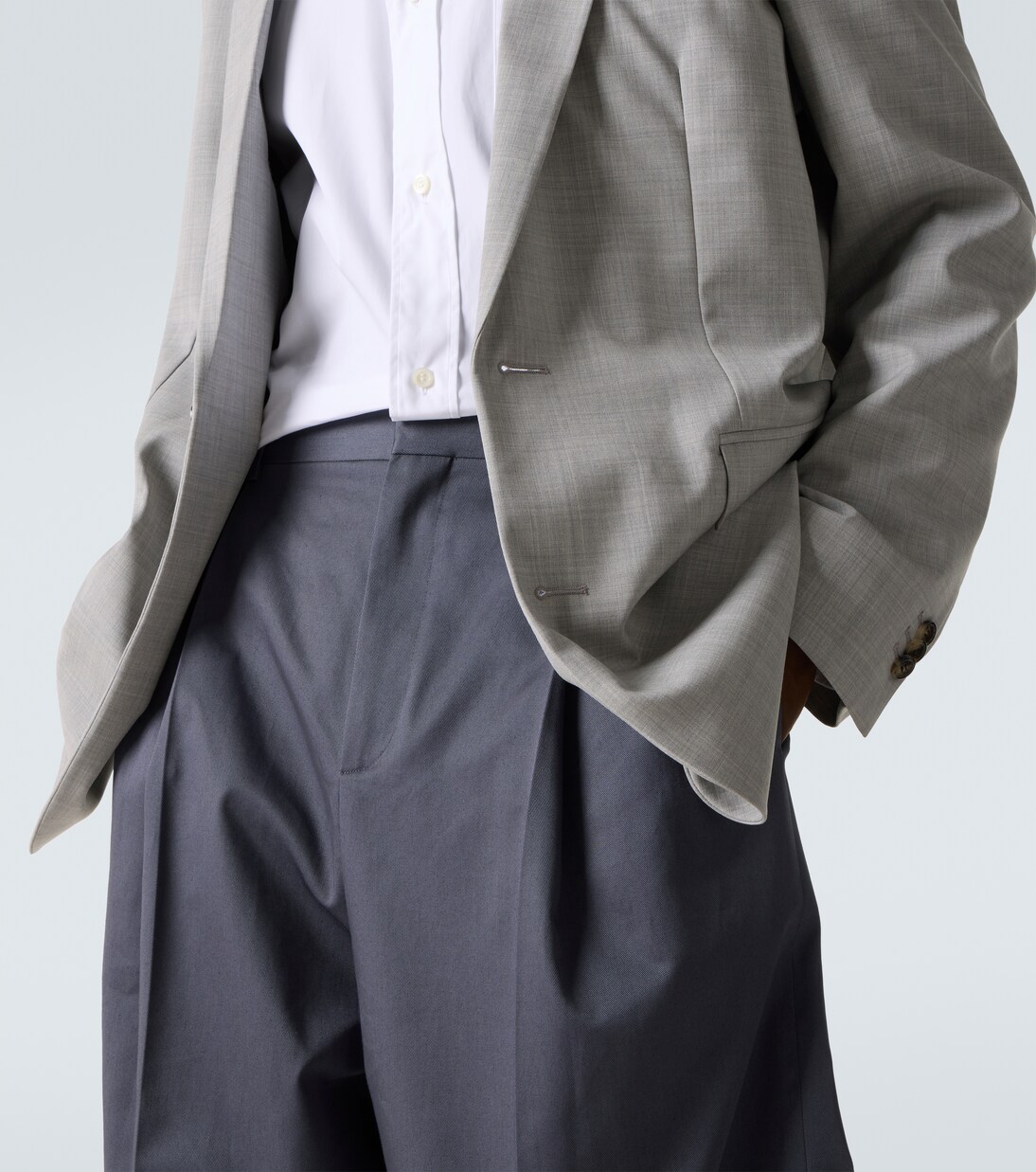 Pleated cotton wide-leg pants | Loewe