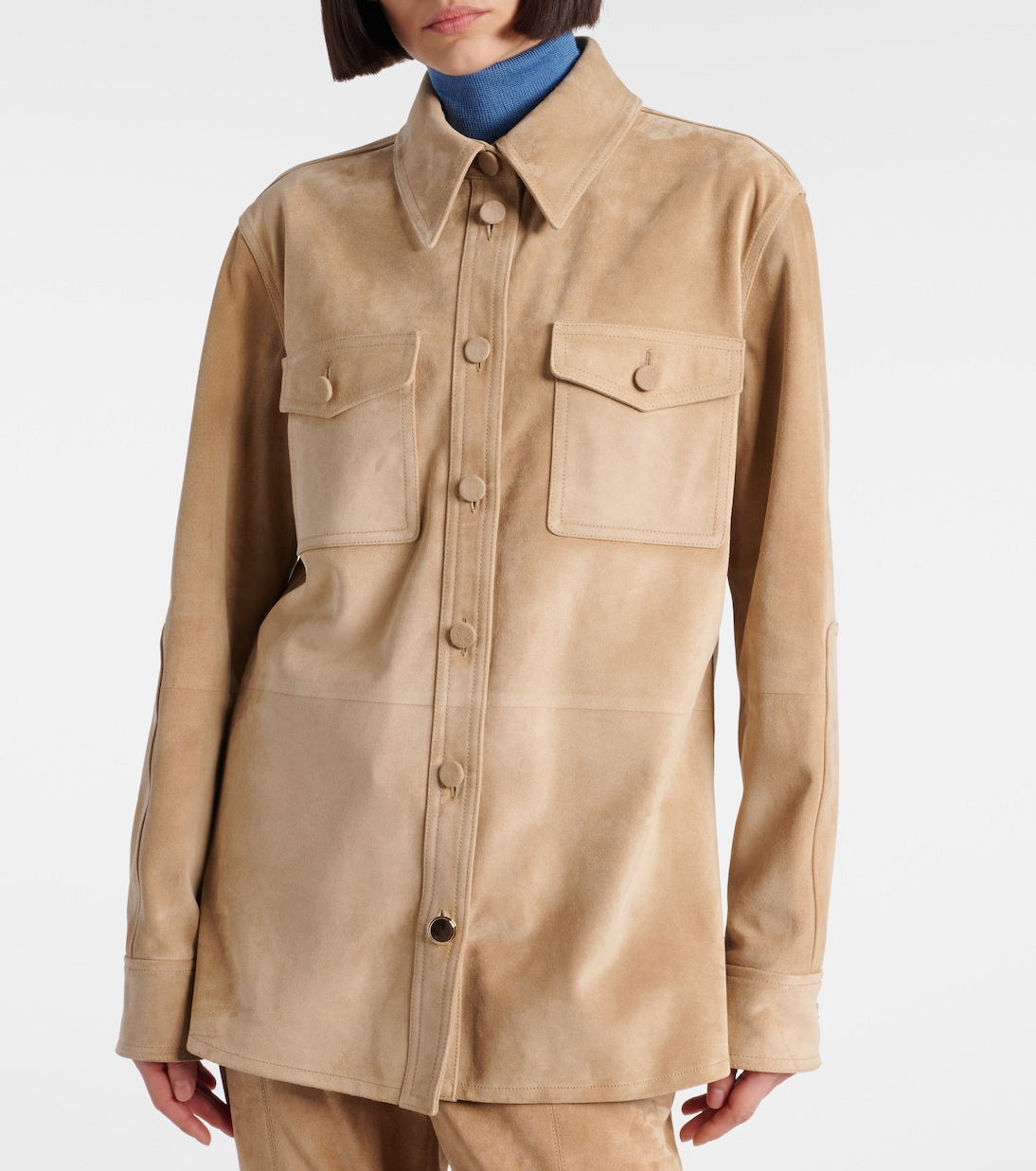 Giacca camicia Irene in suede | Gabriela Hearst