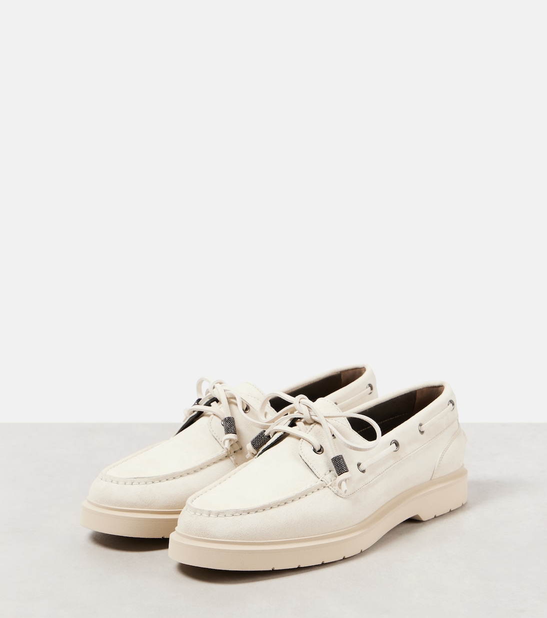 Scarpe da barca in suede | Brunello Cucinelli
