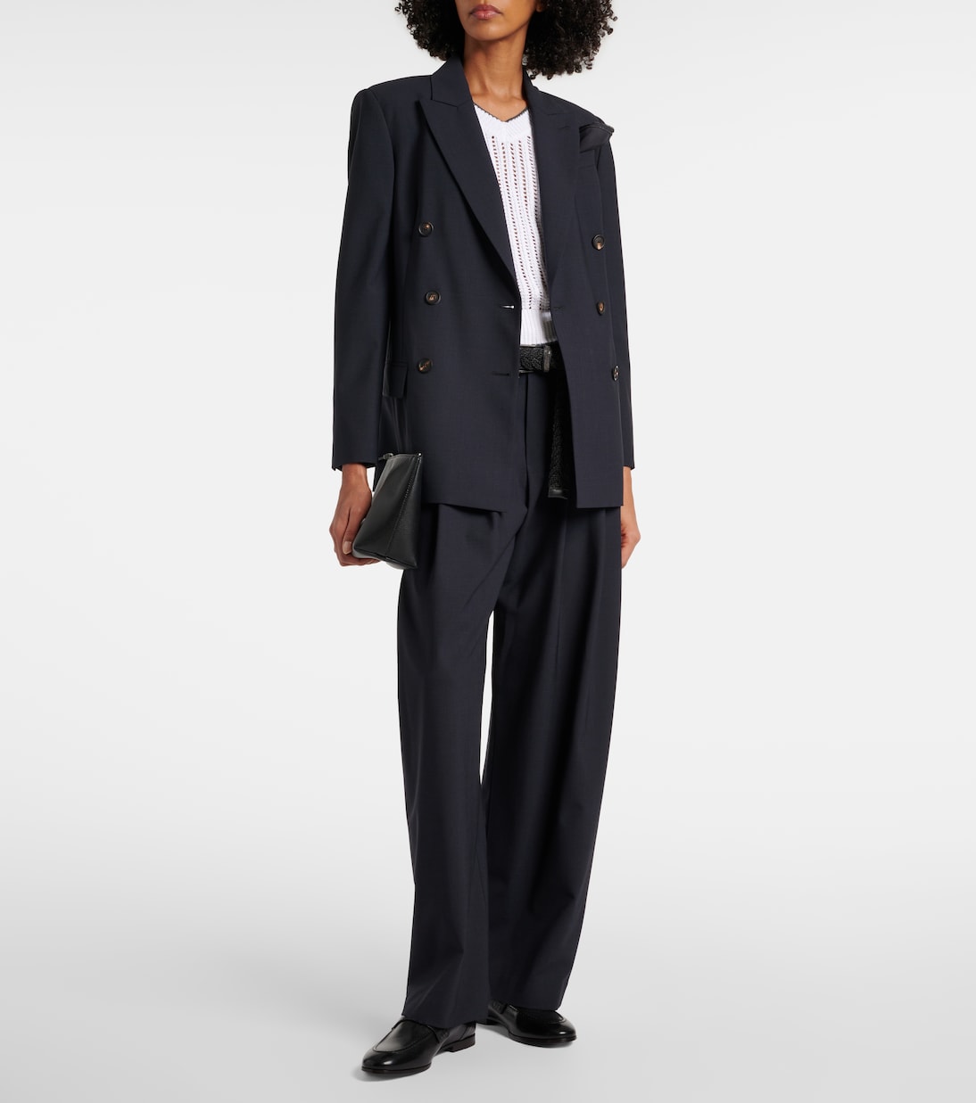 Weite Hose aus einem Wollgemisch | Brunello Cucinelli