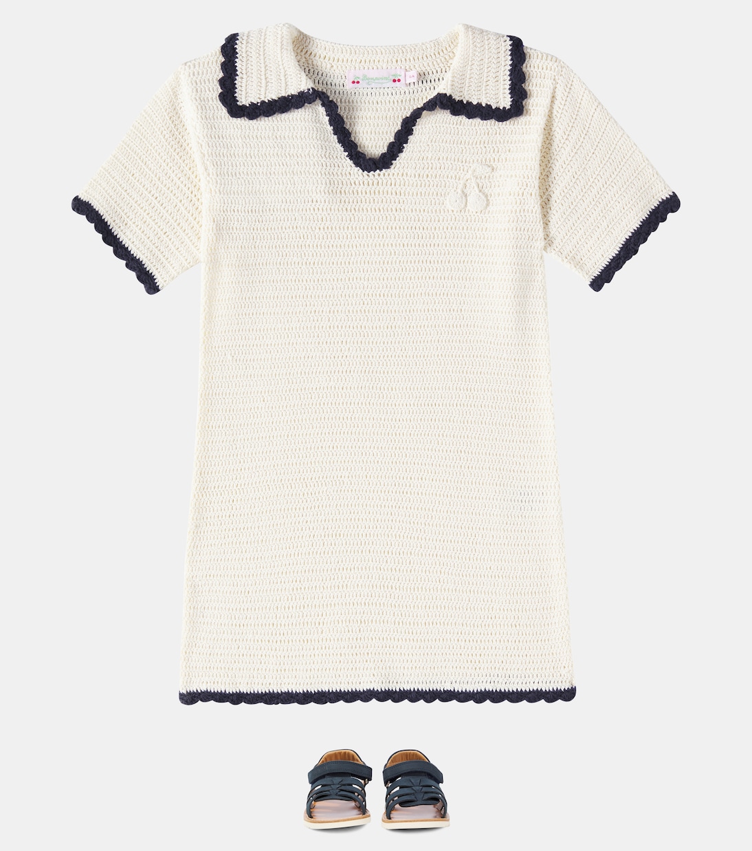 Abito Elanie in crochet di cotone | Bonpoint