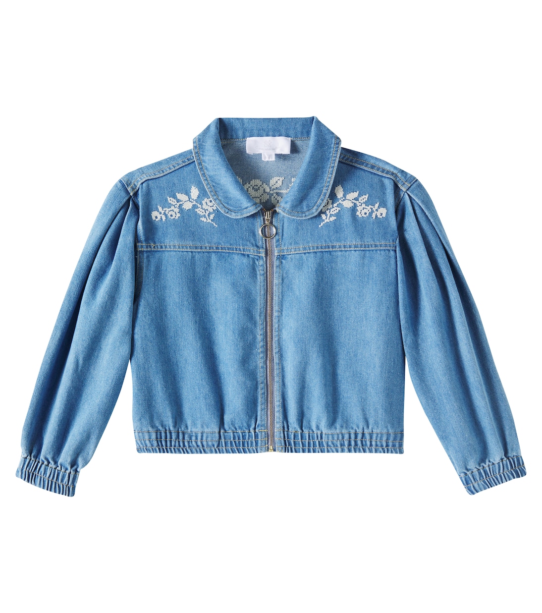 Jacky embroidered denim bomber jacket | C'era Una Volta