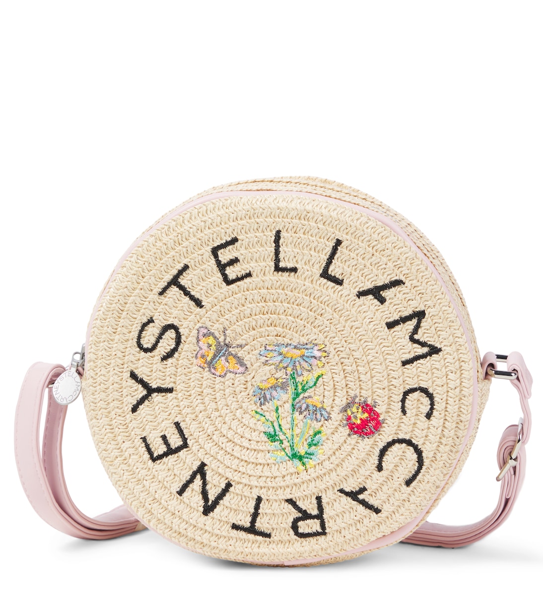 Borsa a spalla in paglia con logo | Stella McCartney Kids