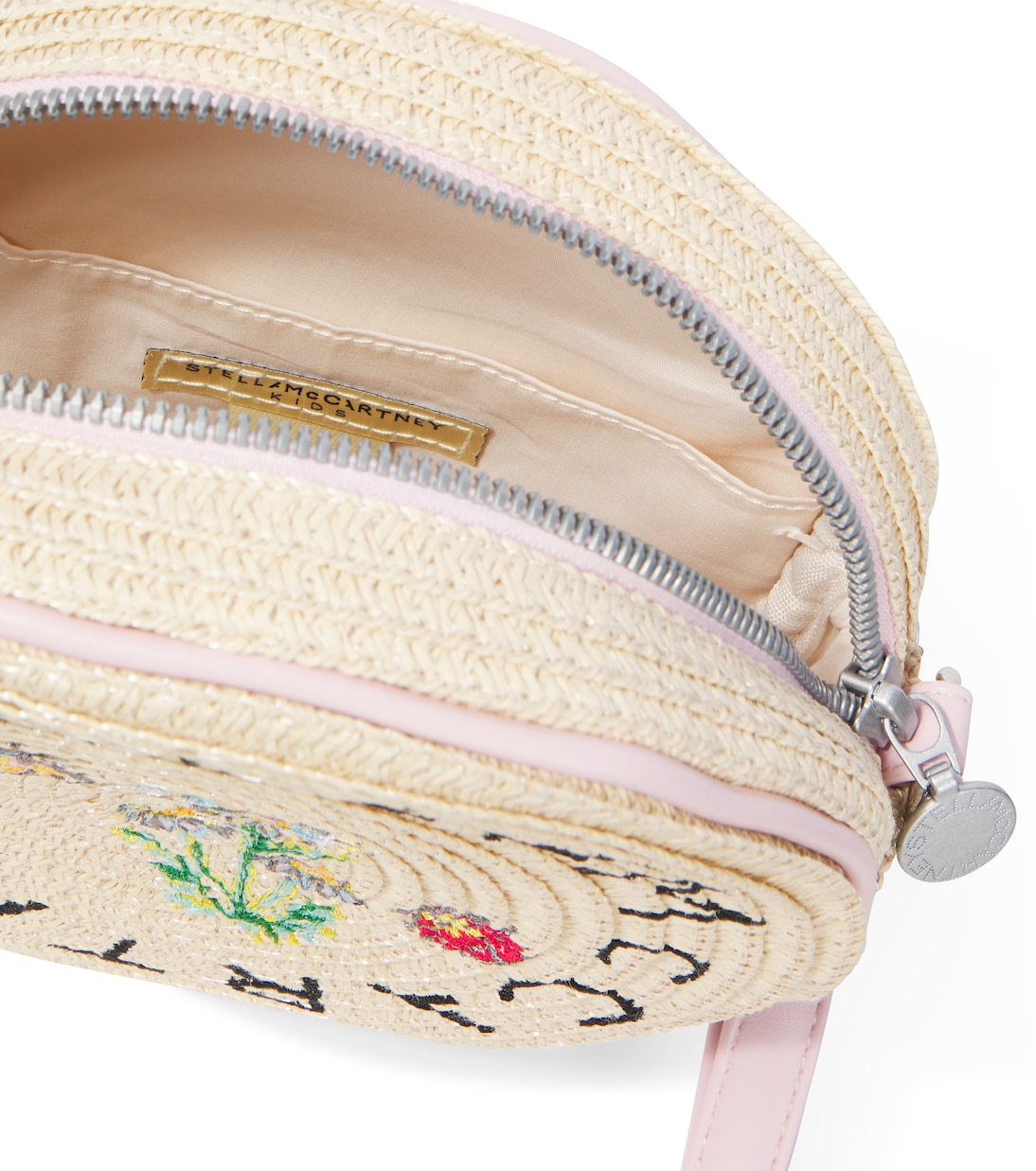 Borsa a spalla in paglia con logo | Stella McCartney Kids