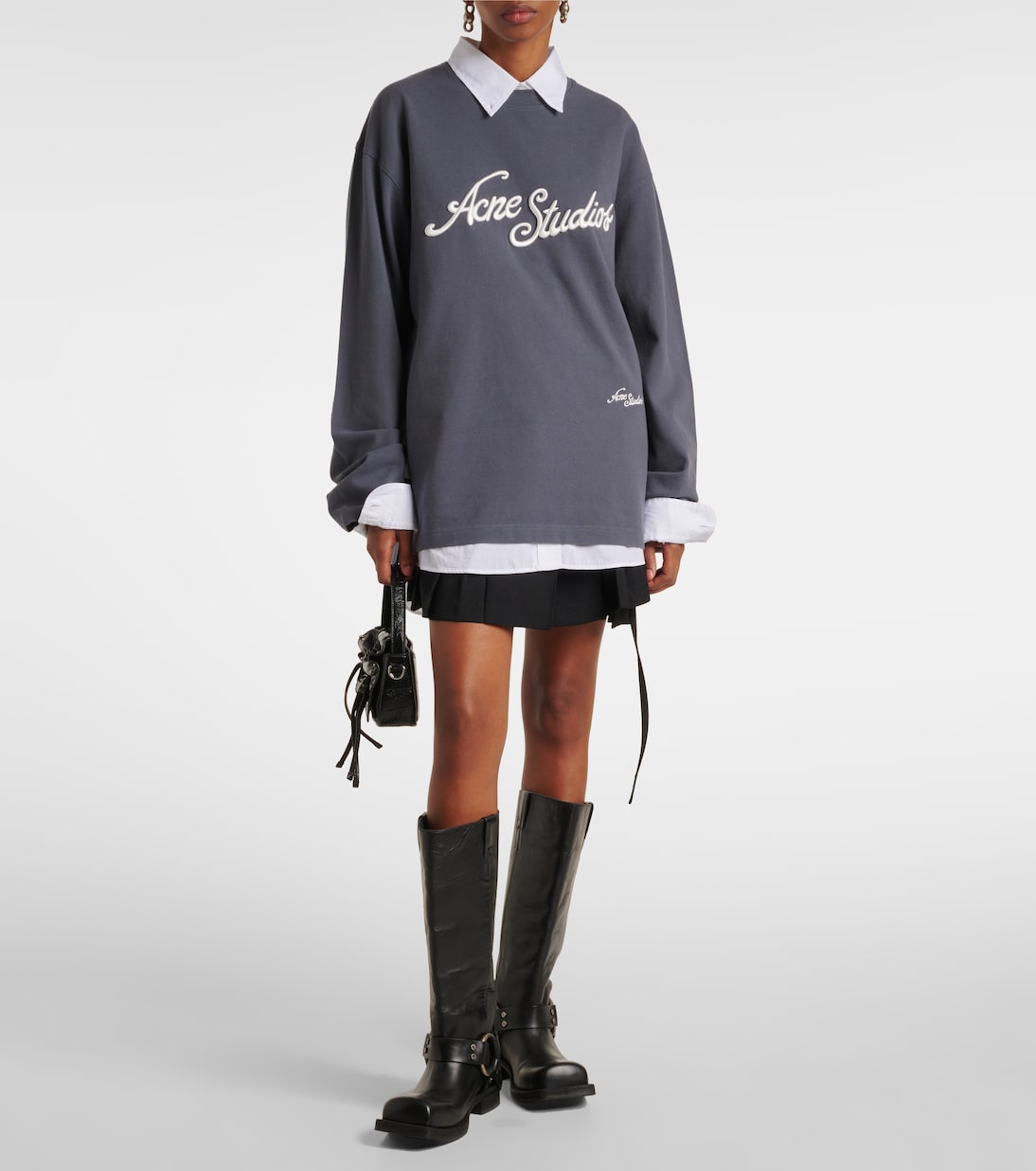 Felpa Exford in cotone piqué | Acne Studios