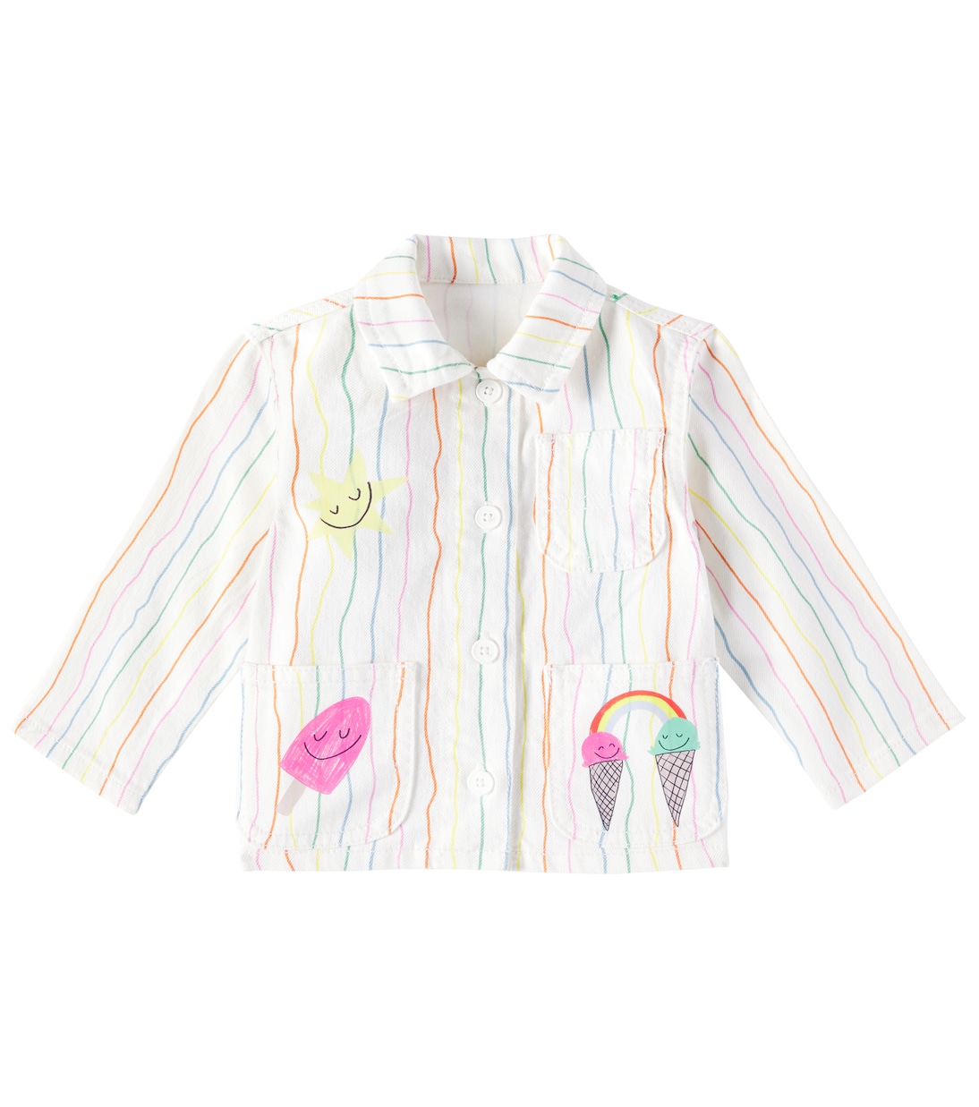 Bebé - chaqueta en denim a rayas | Stella McCartney Kids