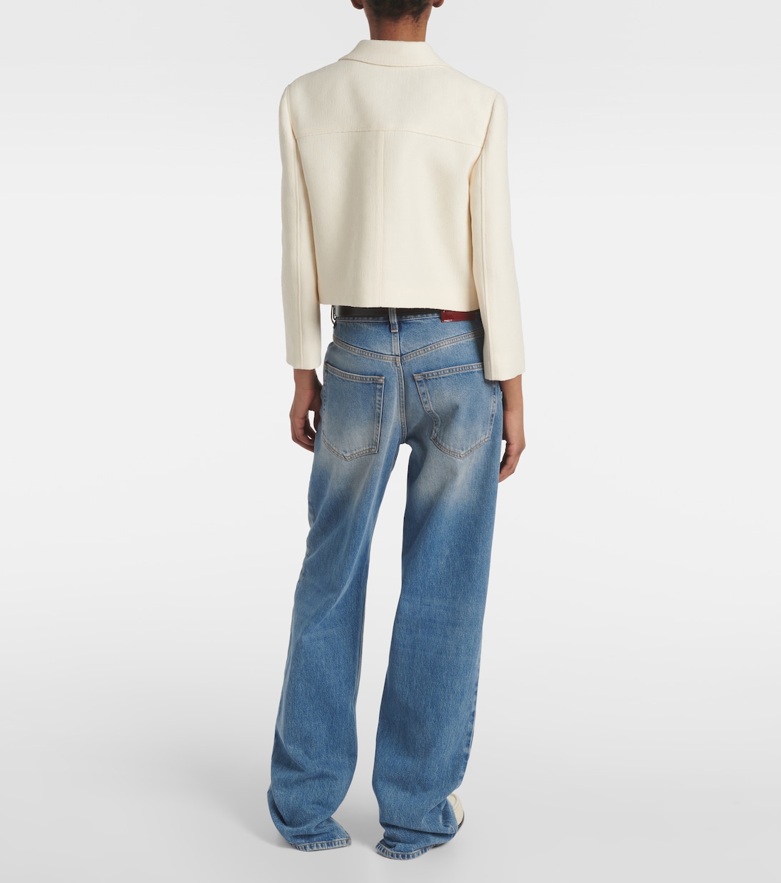 Giacca in crêpe di lana e seta GG | Gucci