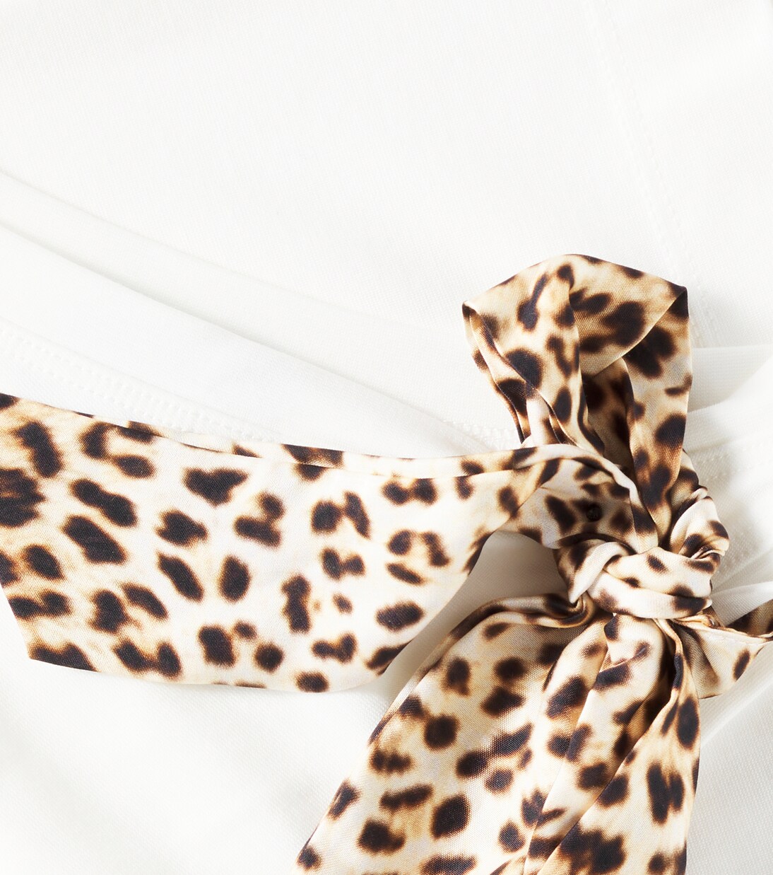 Leopard-print bow-detail tank top | Monnalisa