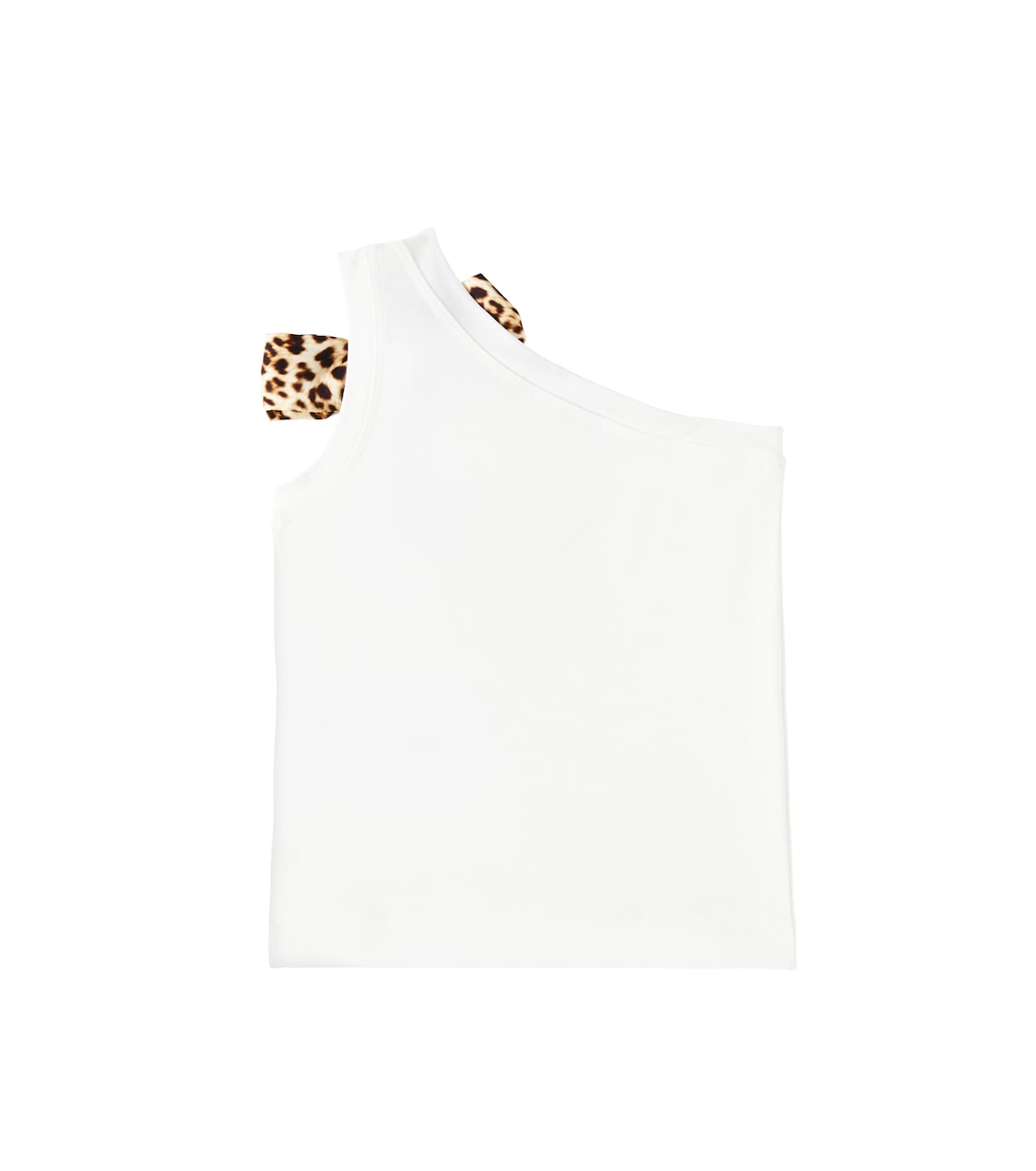Leopard-print bow-detail tank top | Monnalisa
