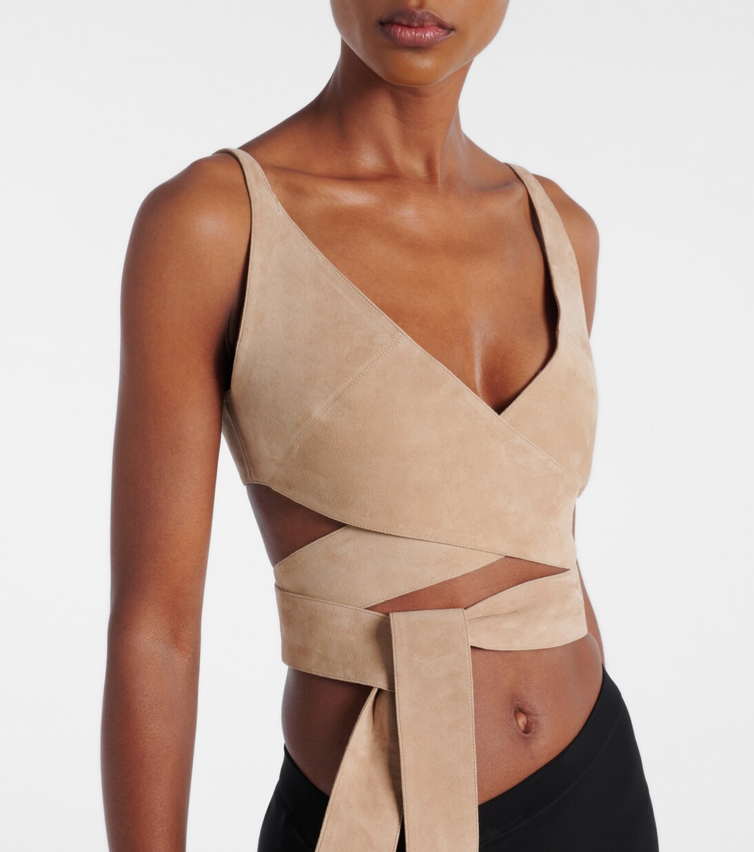 Suede wrap top | Alaïa