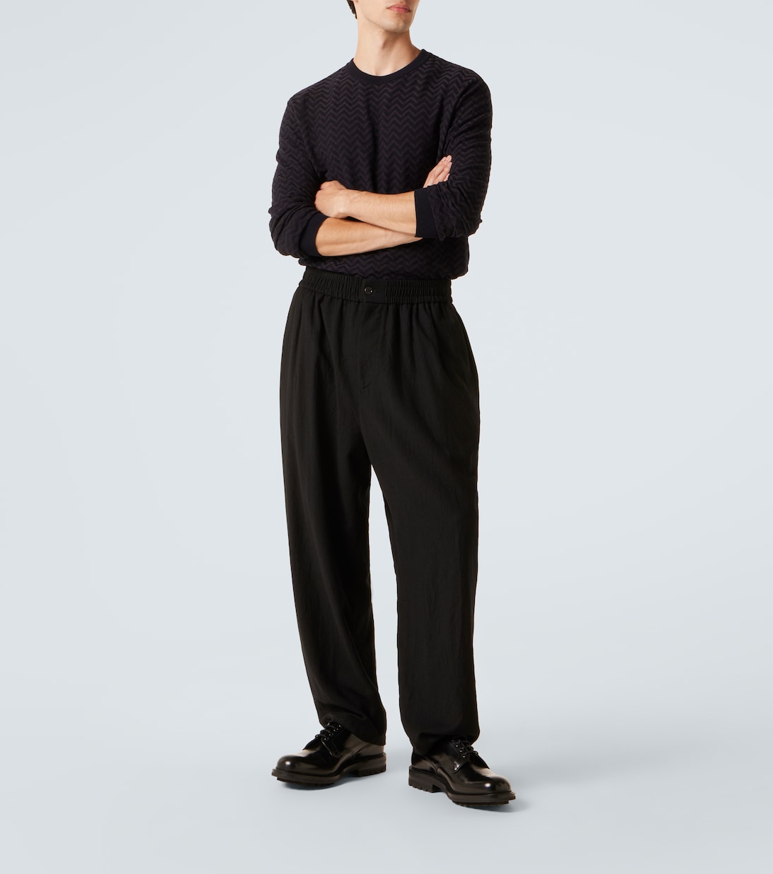 Striped wool-blend sweater | Giorgio Armani